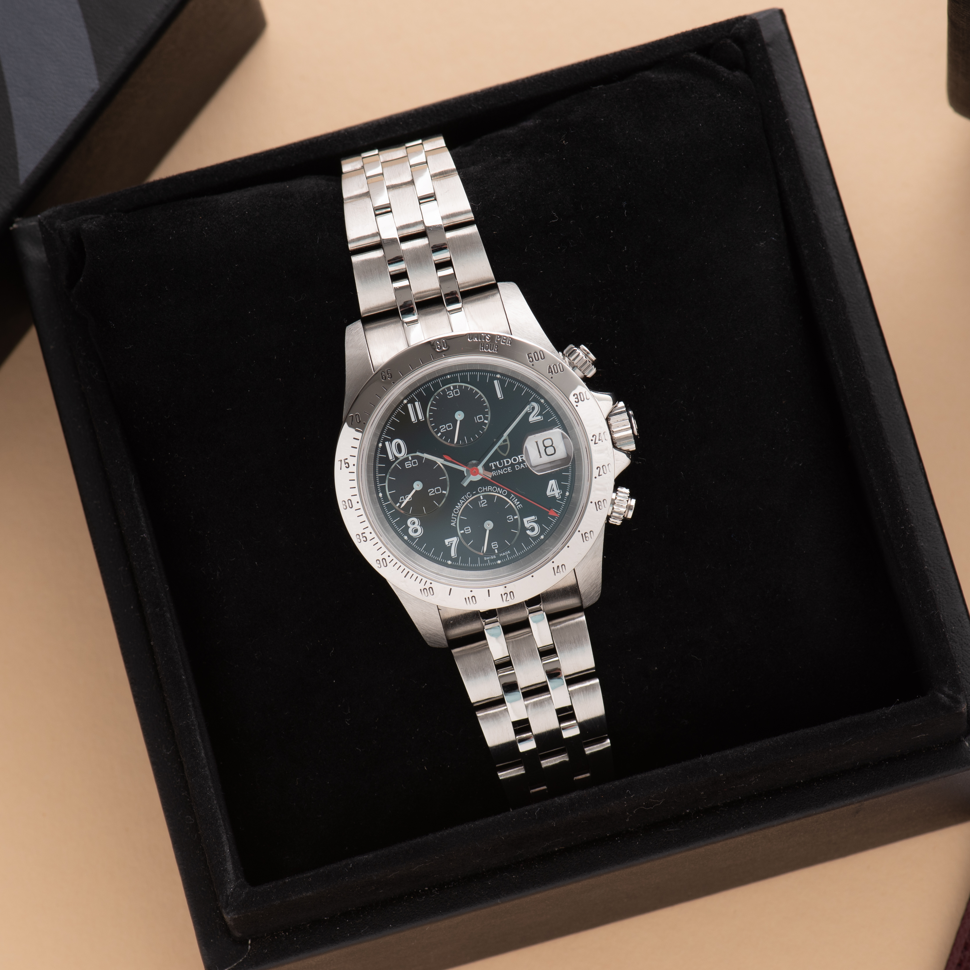Vue de Tudor Prince Date Chronograph réf 79280 from 2000 Full Set