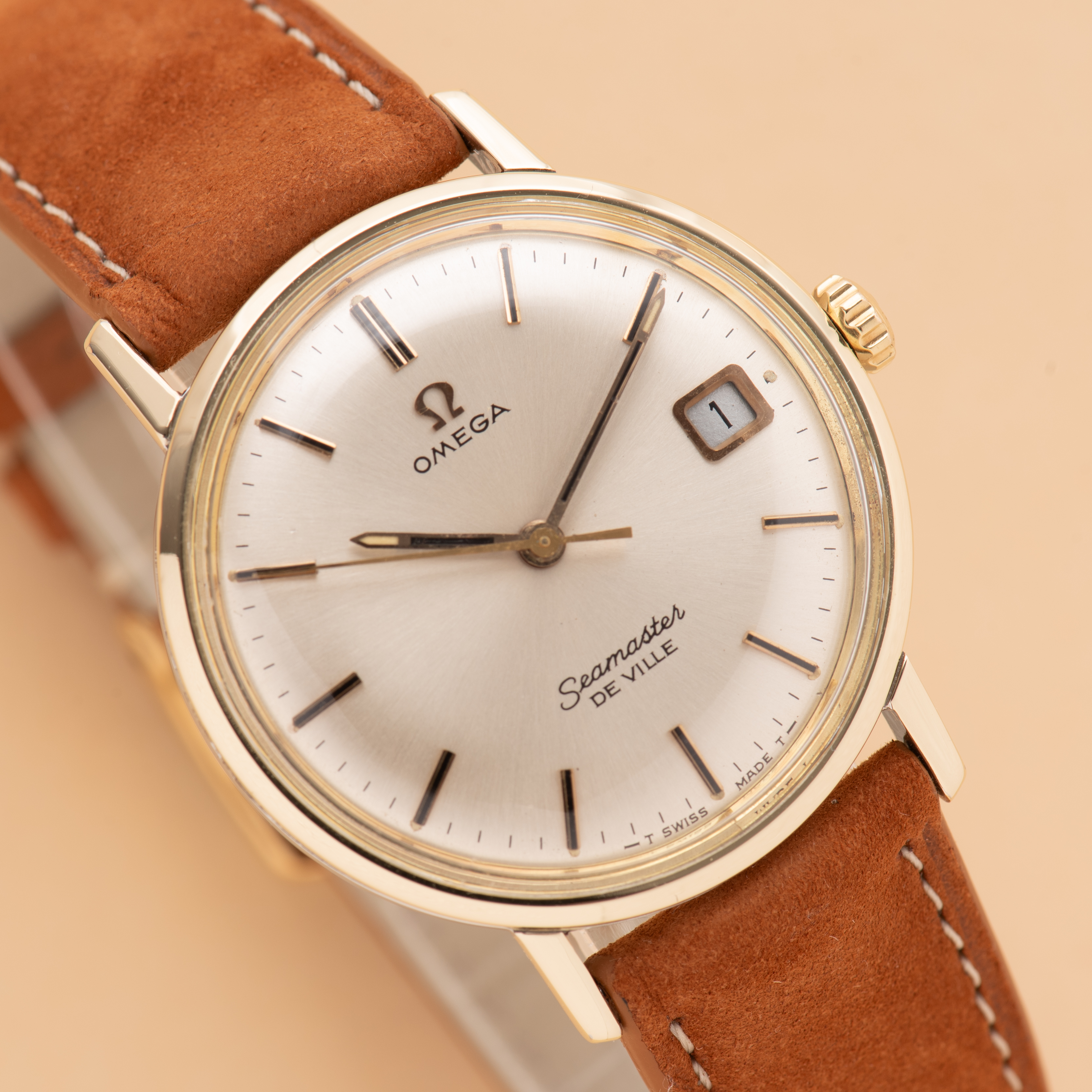 Zicht op Omega Seamaster De Ville Date Gold/Steel Réf 136.020 from 1968
