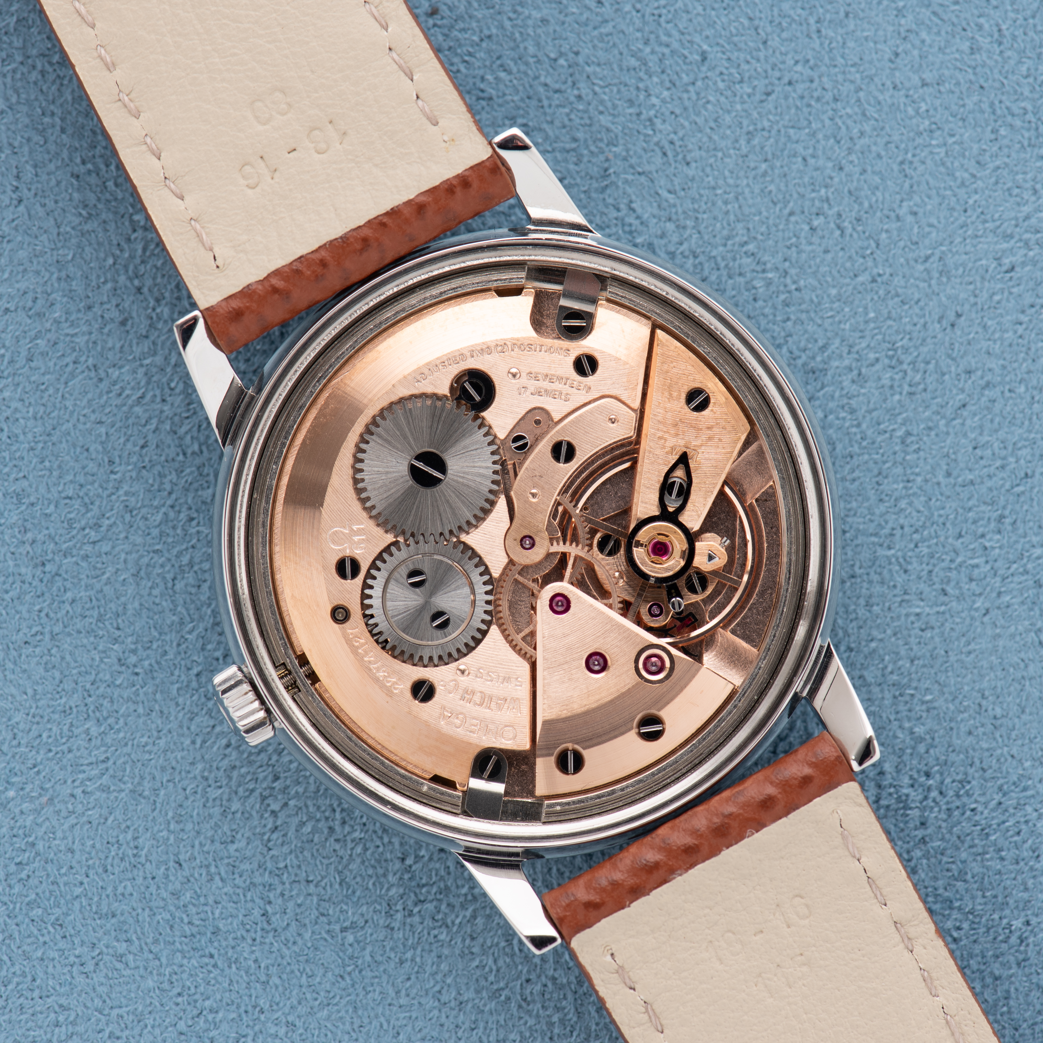 View of Omega Seamaster 600 date cal 611 from 1965 ref 136.011