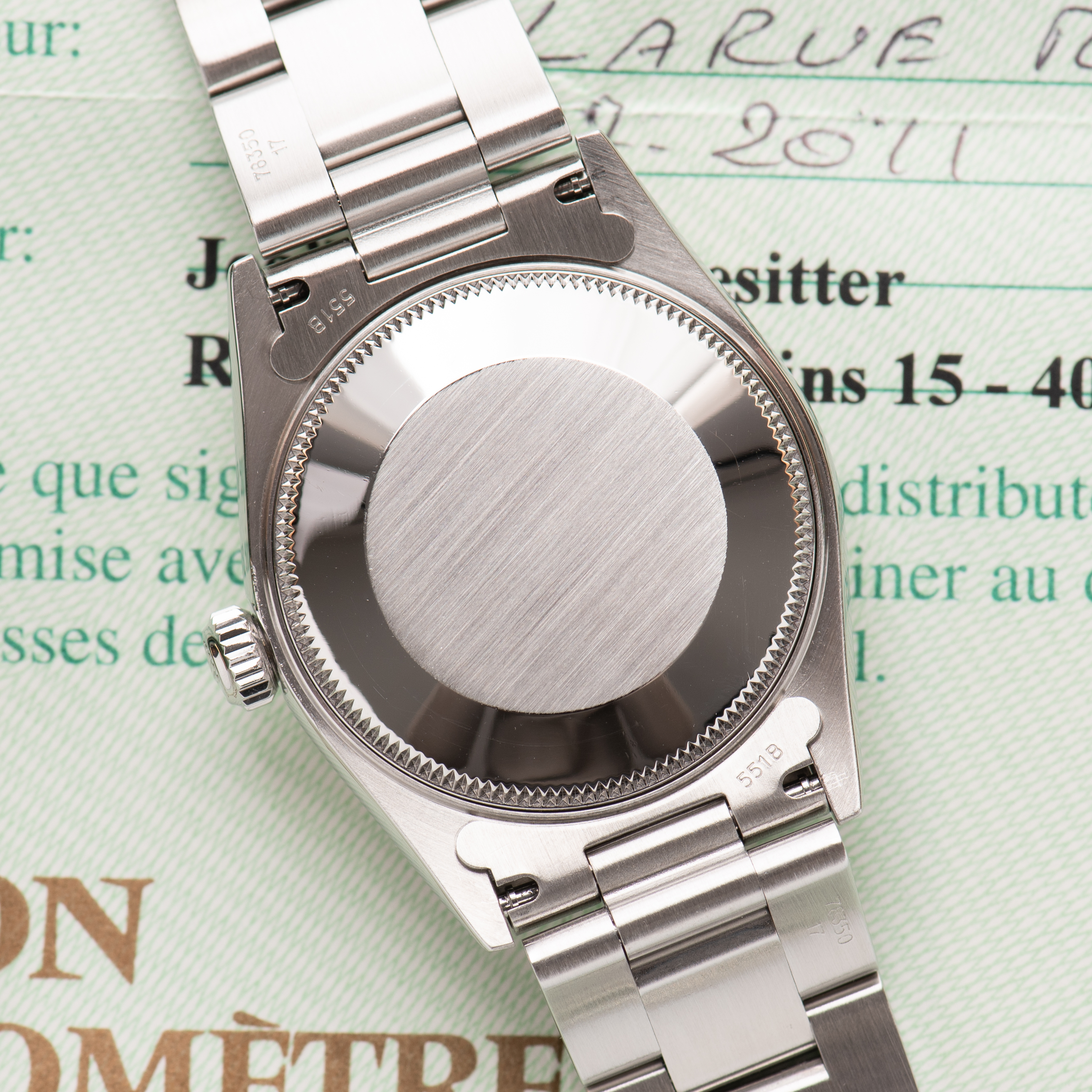 Vue de Rolex Oyster Datejust 31mm Black Dial Réf 78274 With Papers