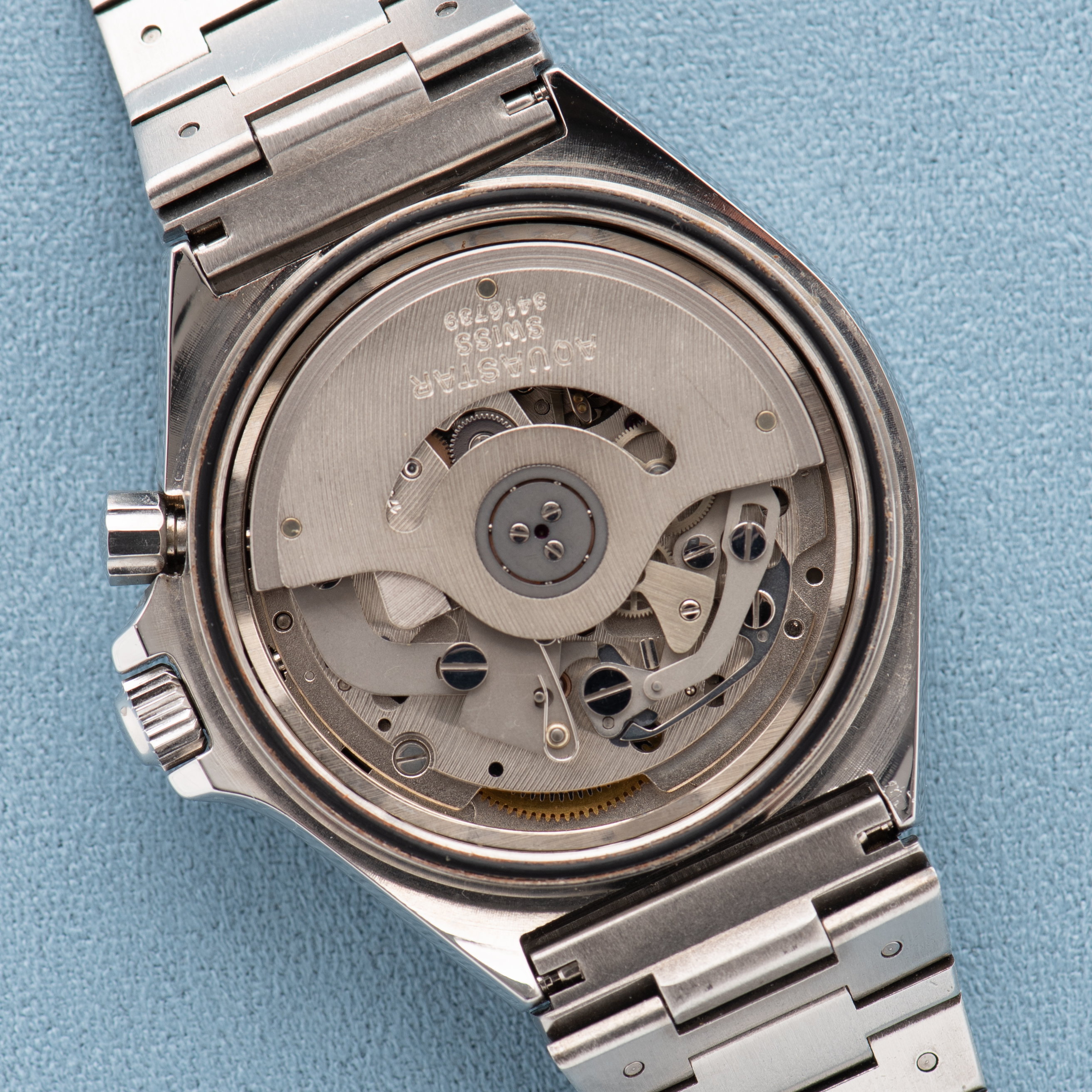 View of Aquastar Geneva Regate Newport Automatic Ref 9856 New Old Stock