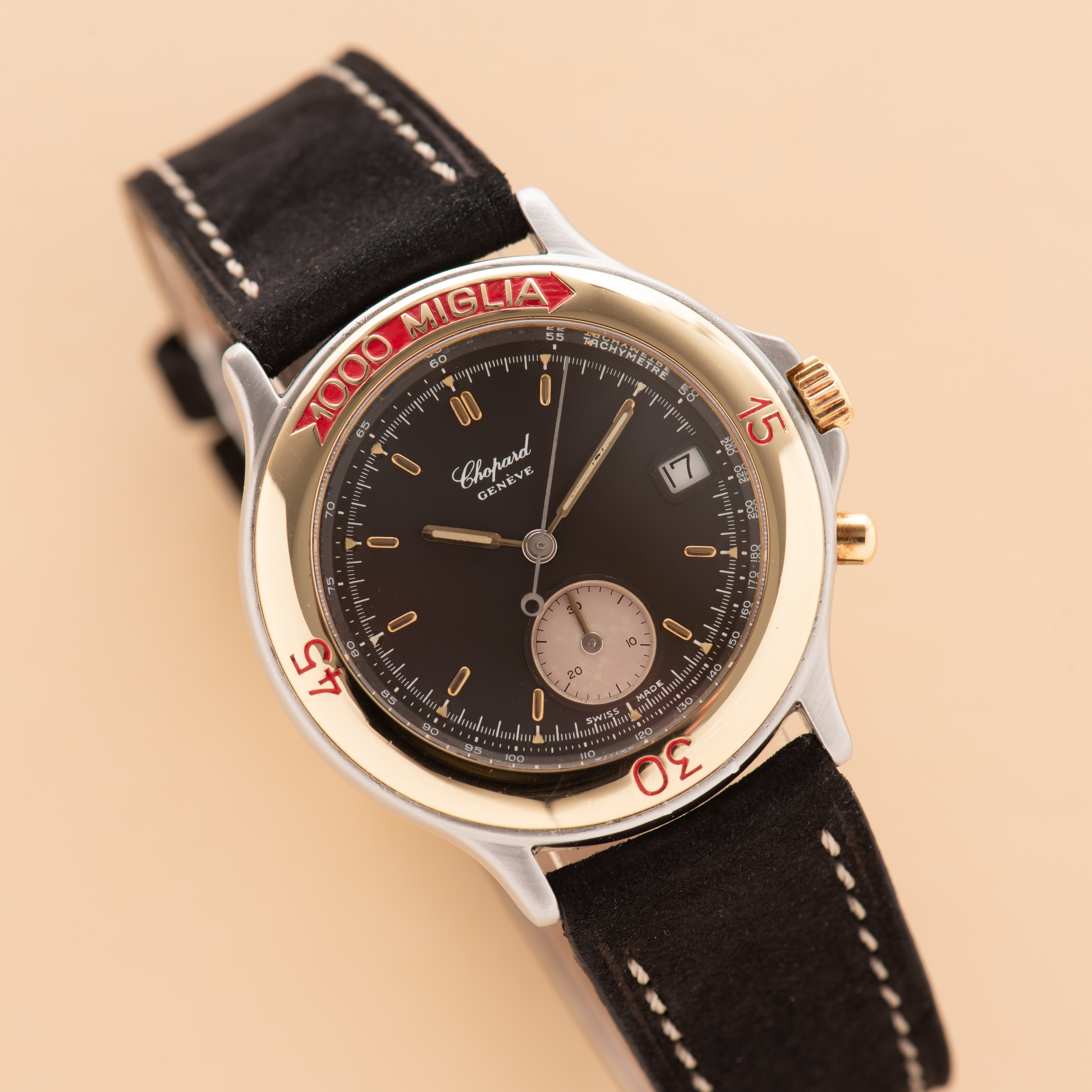 Zicht op Chopard 1000 Miglia Gold/Staal ref 8142