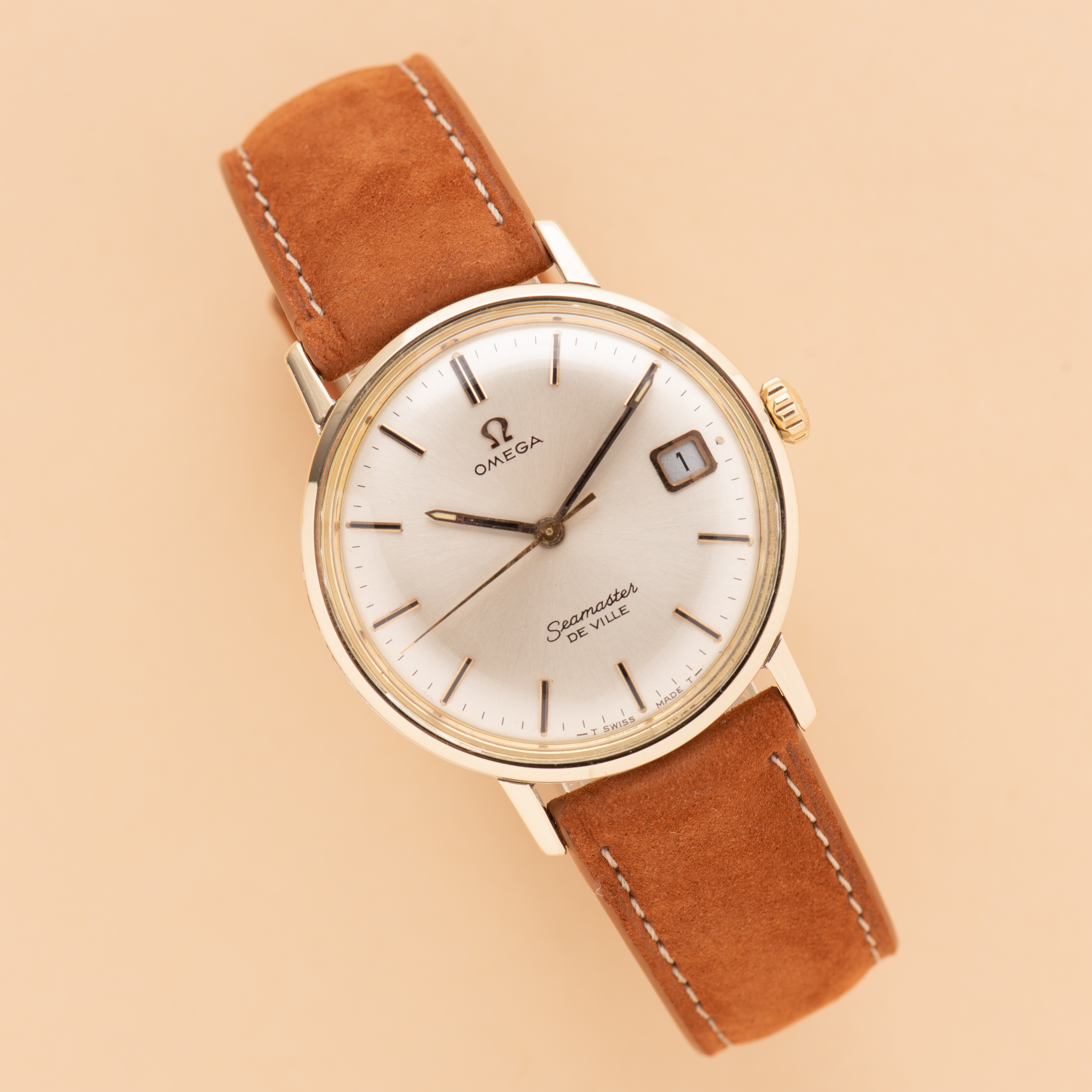 Zicht op Omega Seamaster De Ville Date Gold/Steel Réf 136.020 from 1968