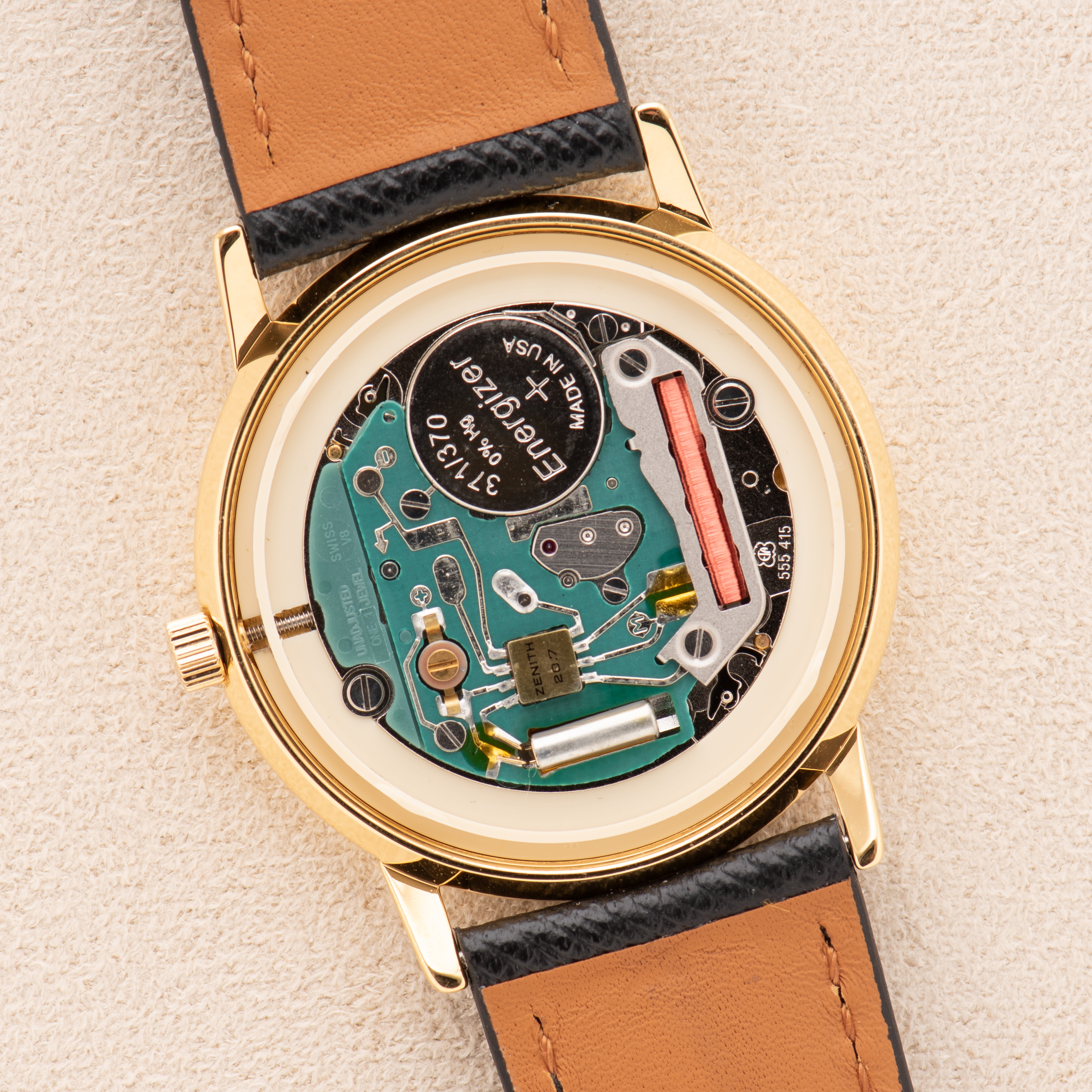 View of Zenith Quartz Date GoldPlated