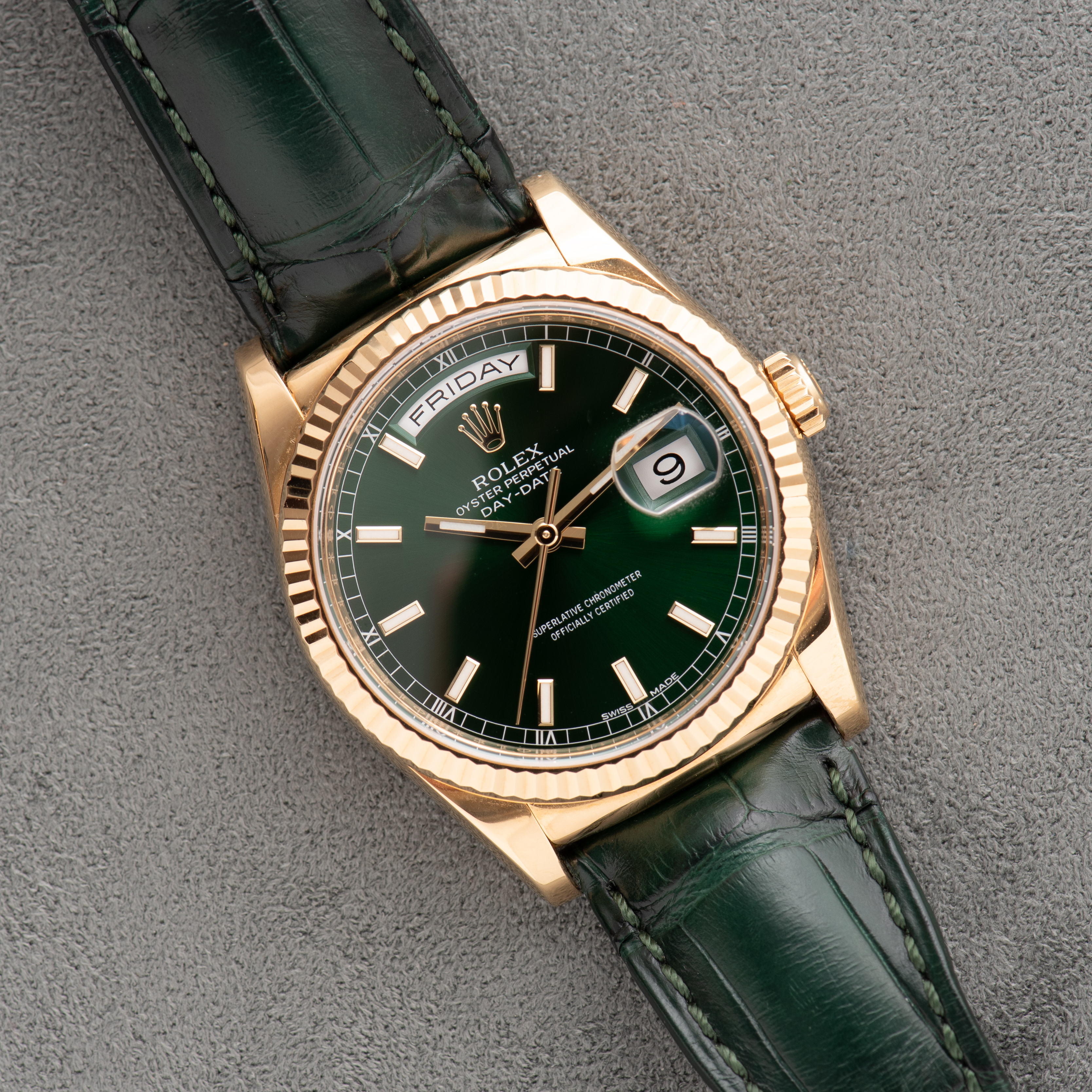 View of Rolex Oyster Perpetual Day-Date ref 118138 Full set from 2015