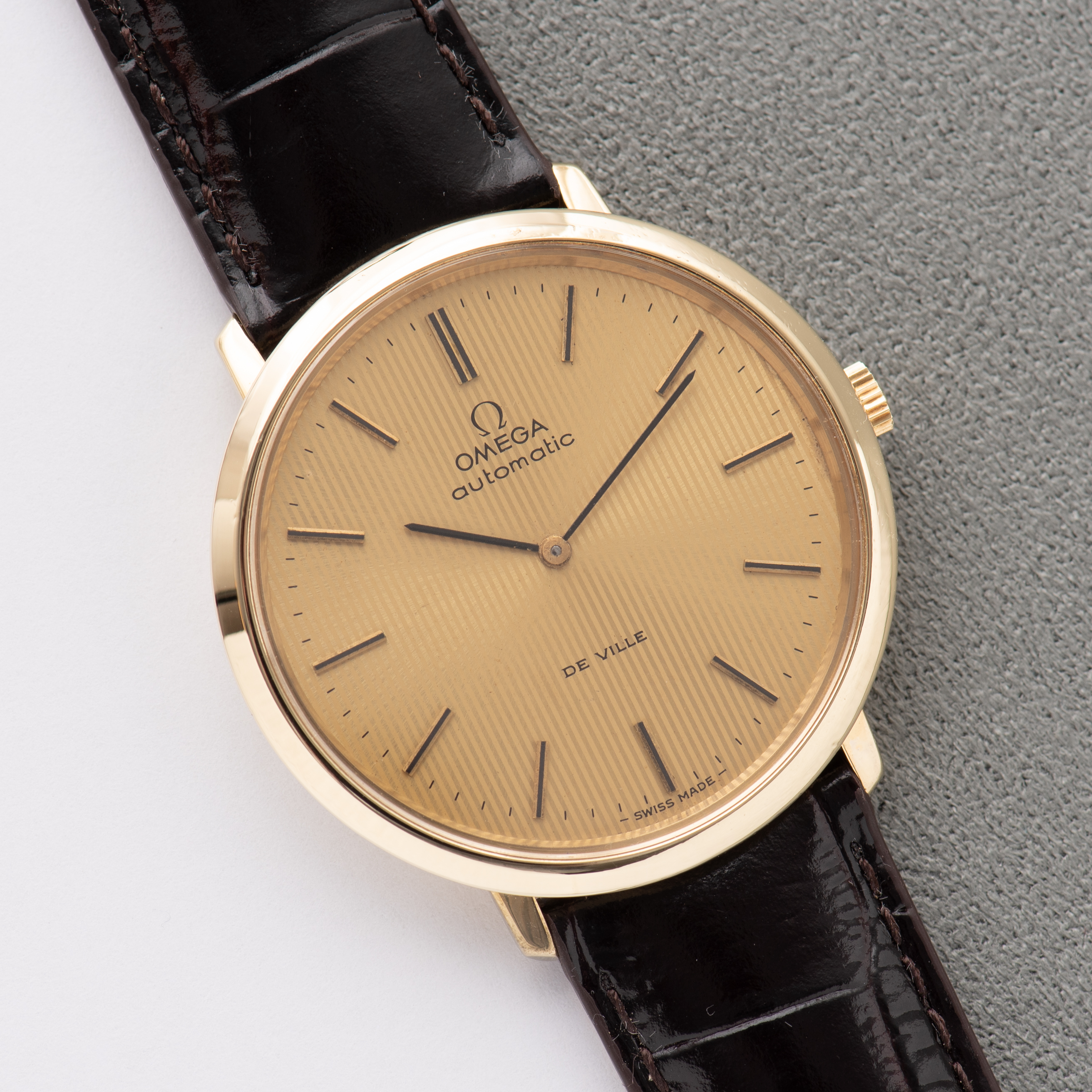 View of Omega Automatic De Ville "Curtain Dial" Cal 711 réf 151.0039 from 1973