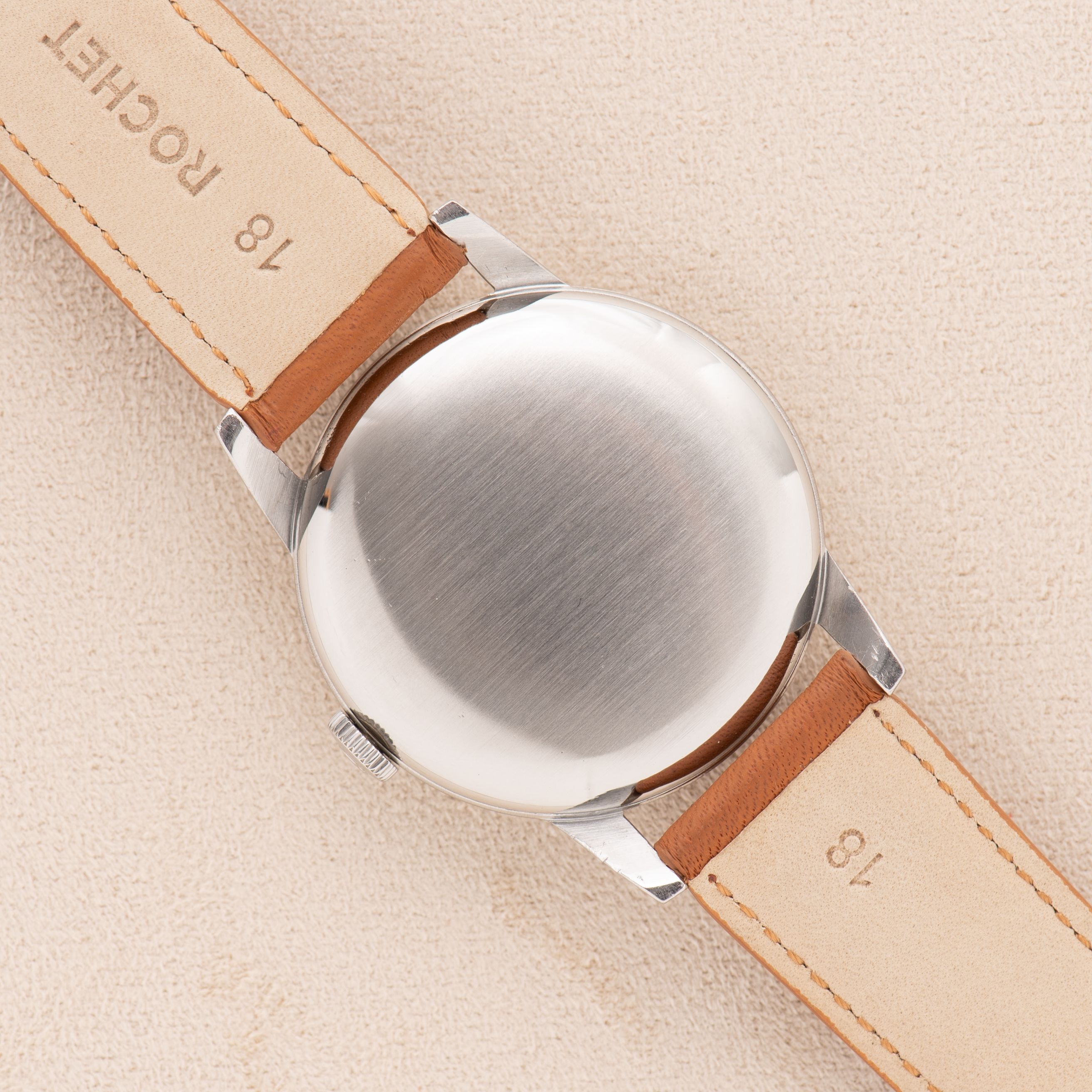 View of Omega Dress Watch Centre Seconds Arabic Dial ref 2496 from 1952
