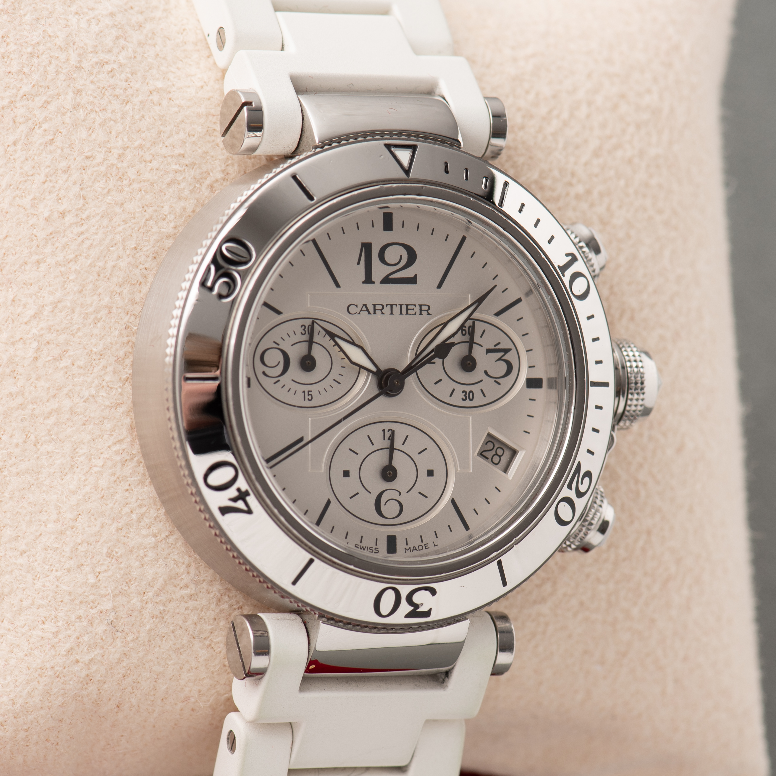 Vue de Cartier Pasha Seatimer Chronograph Réf 3129