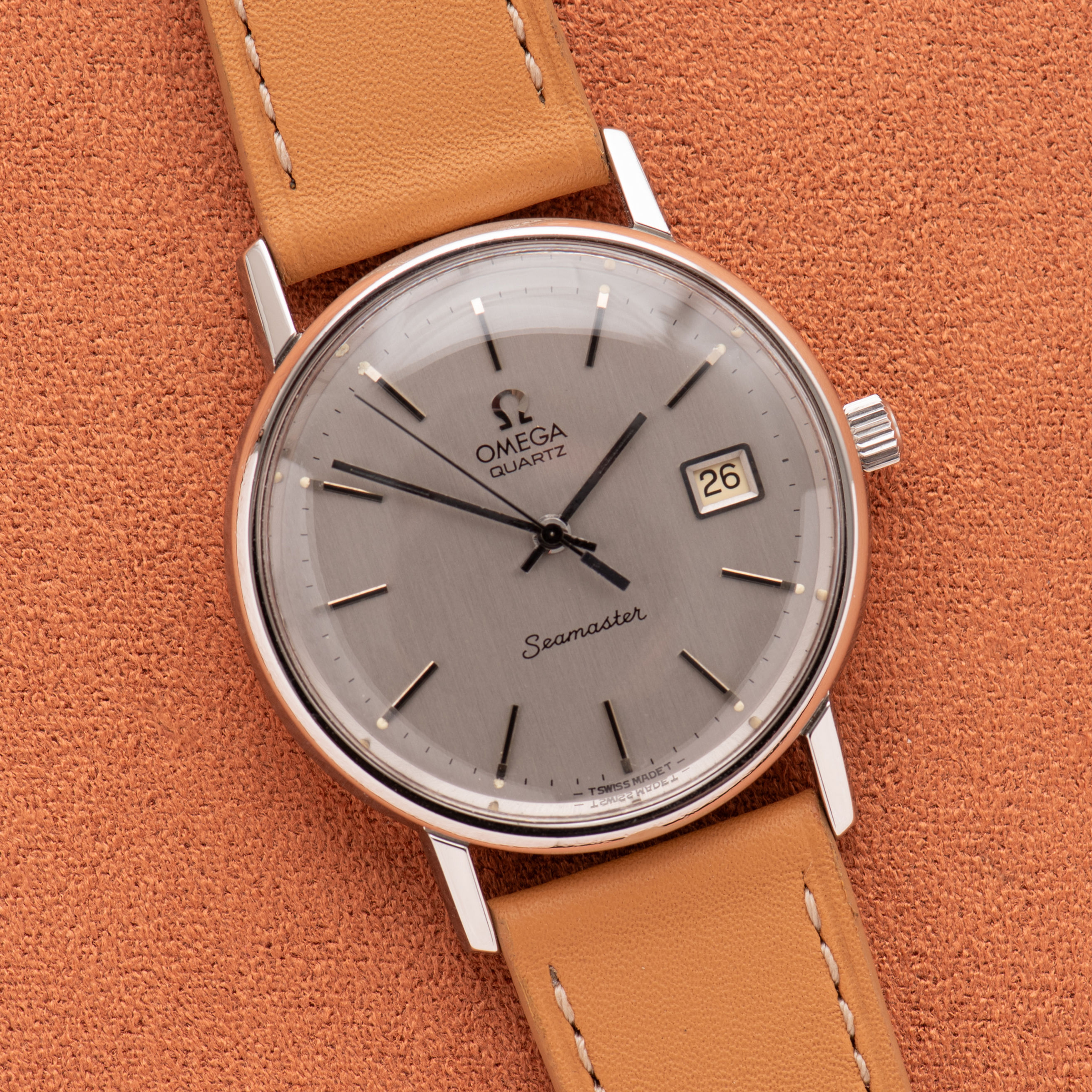 Omega Quartz Seamaster Date Silver Dial réf 196.0079 cal 1342 from 1977