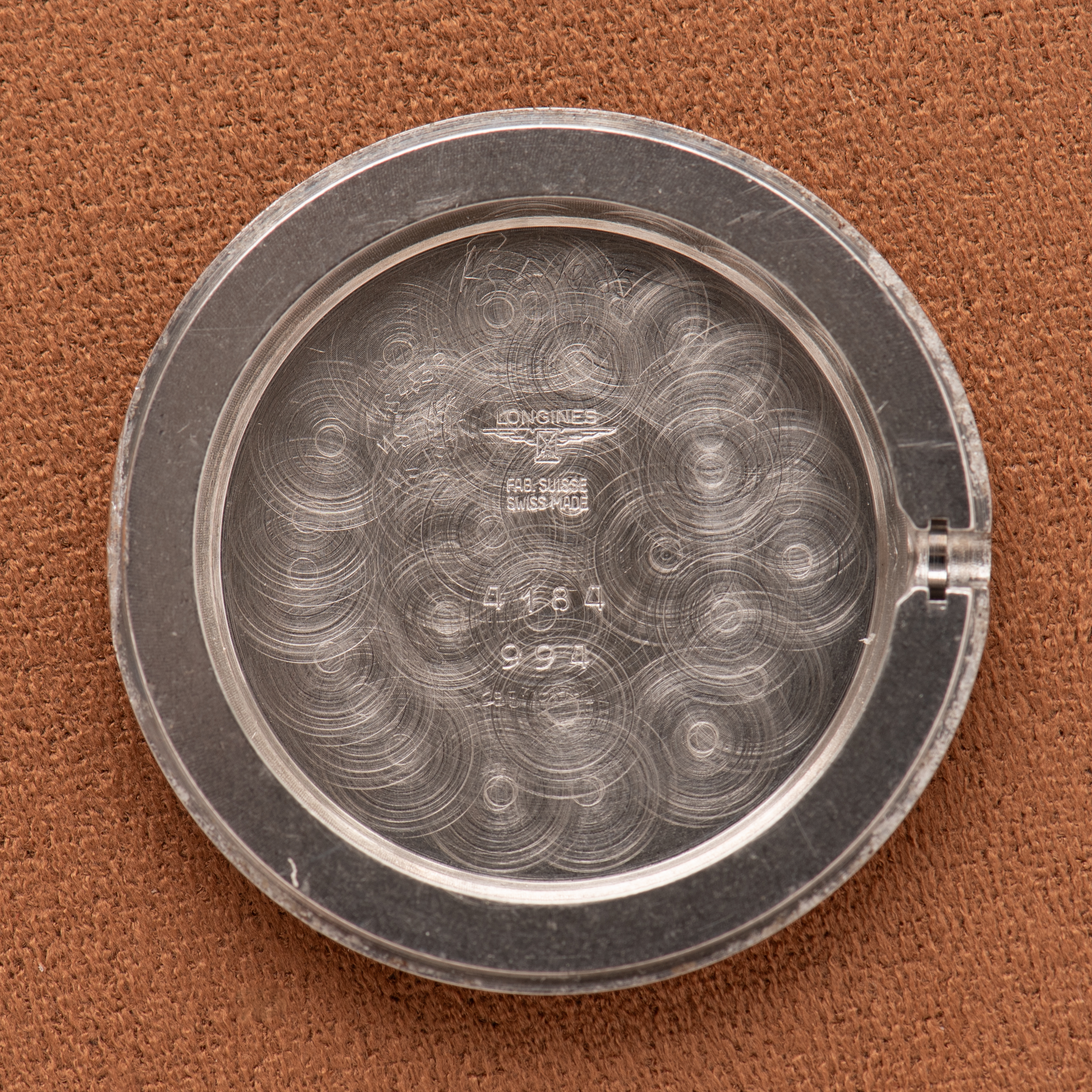 View of Automatic Longines "Linen Gold Dial" ref 4184 994 from 1970