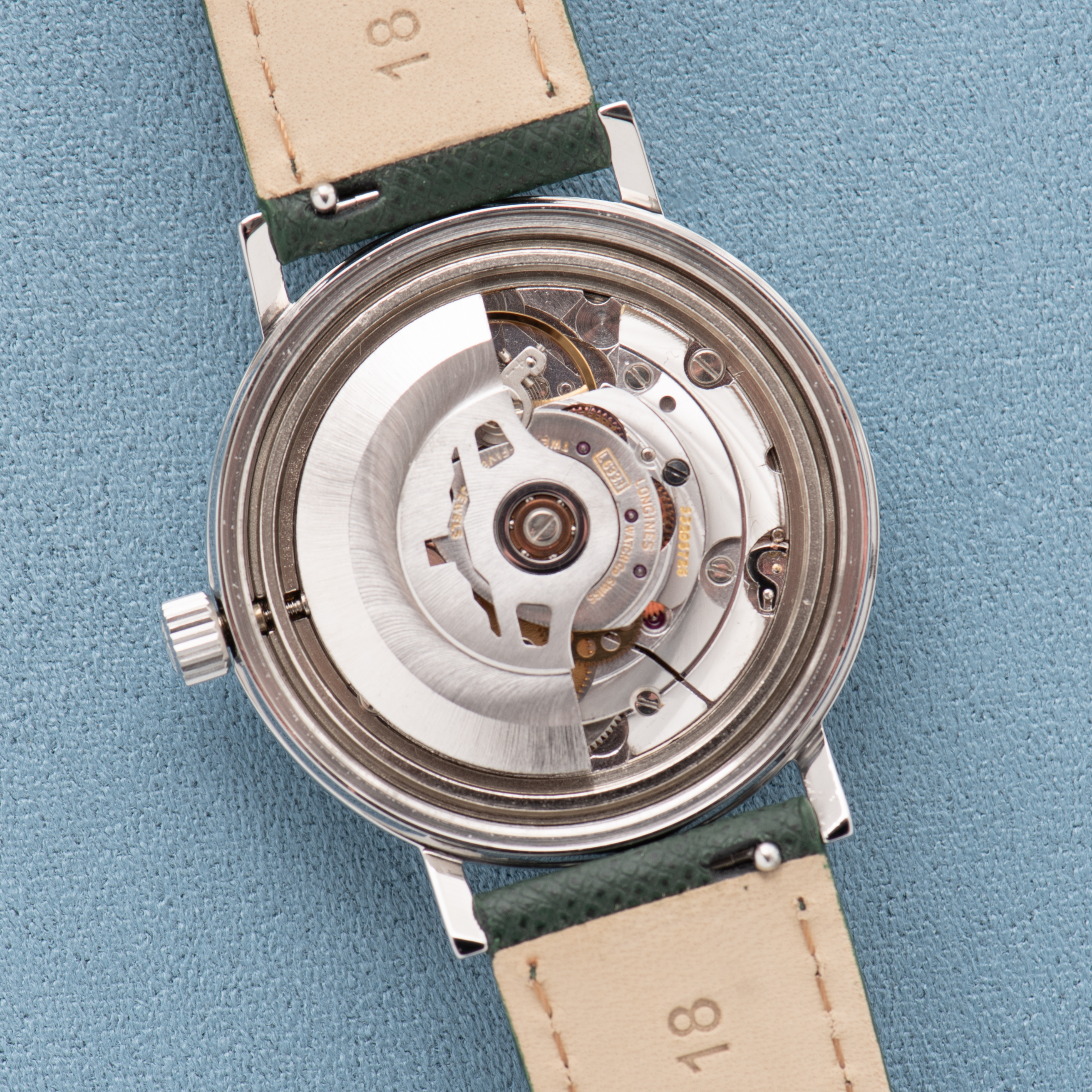 Zicht op Automatische zilveren wijzerplaat Longines Ref 1569-2 633
