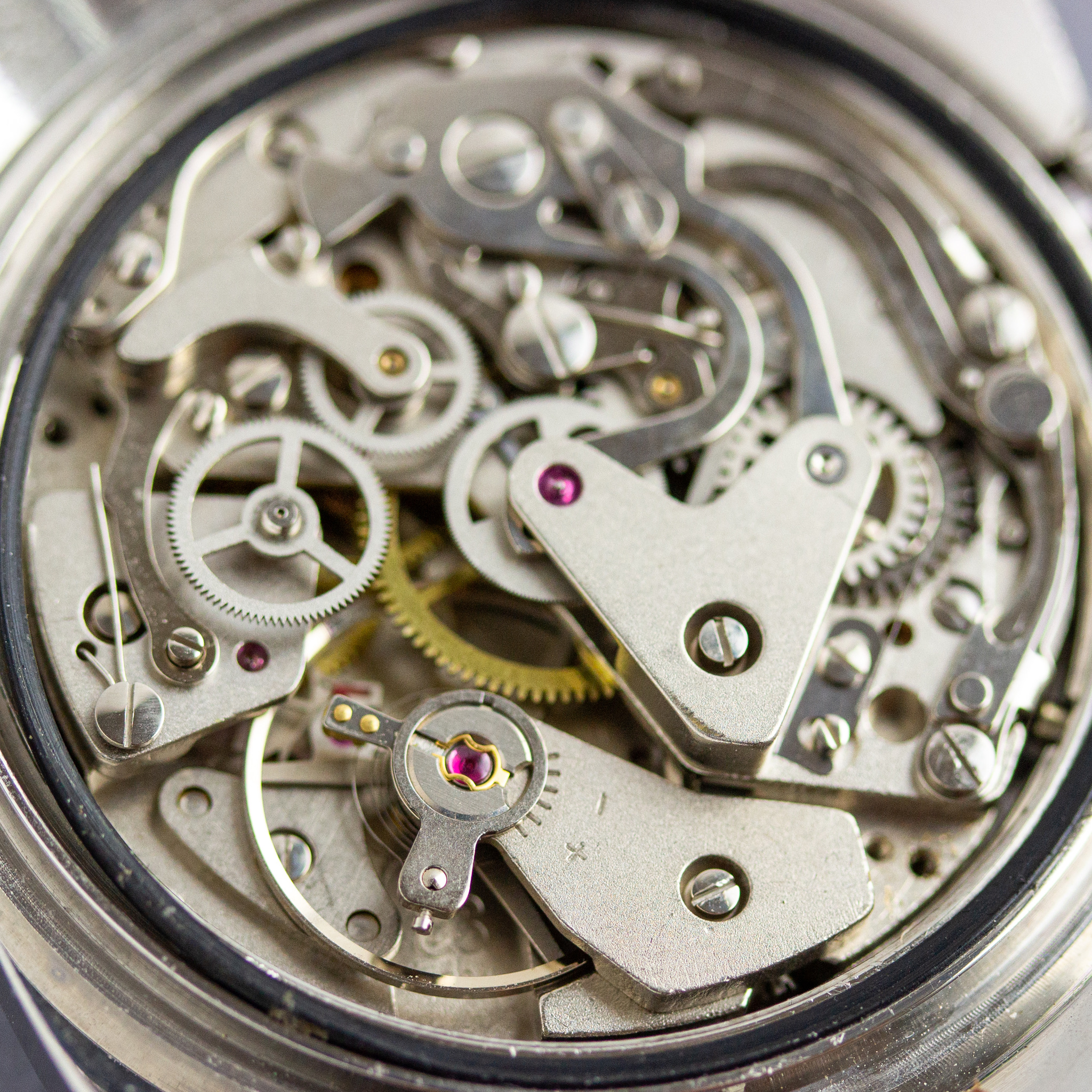 View of Plymouth Chronograph New Old Stock valjoux 7734