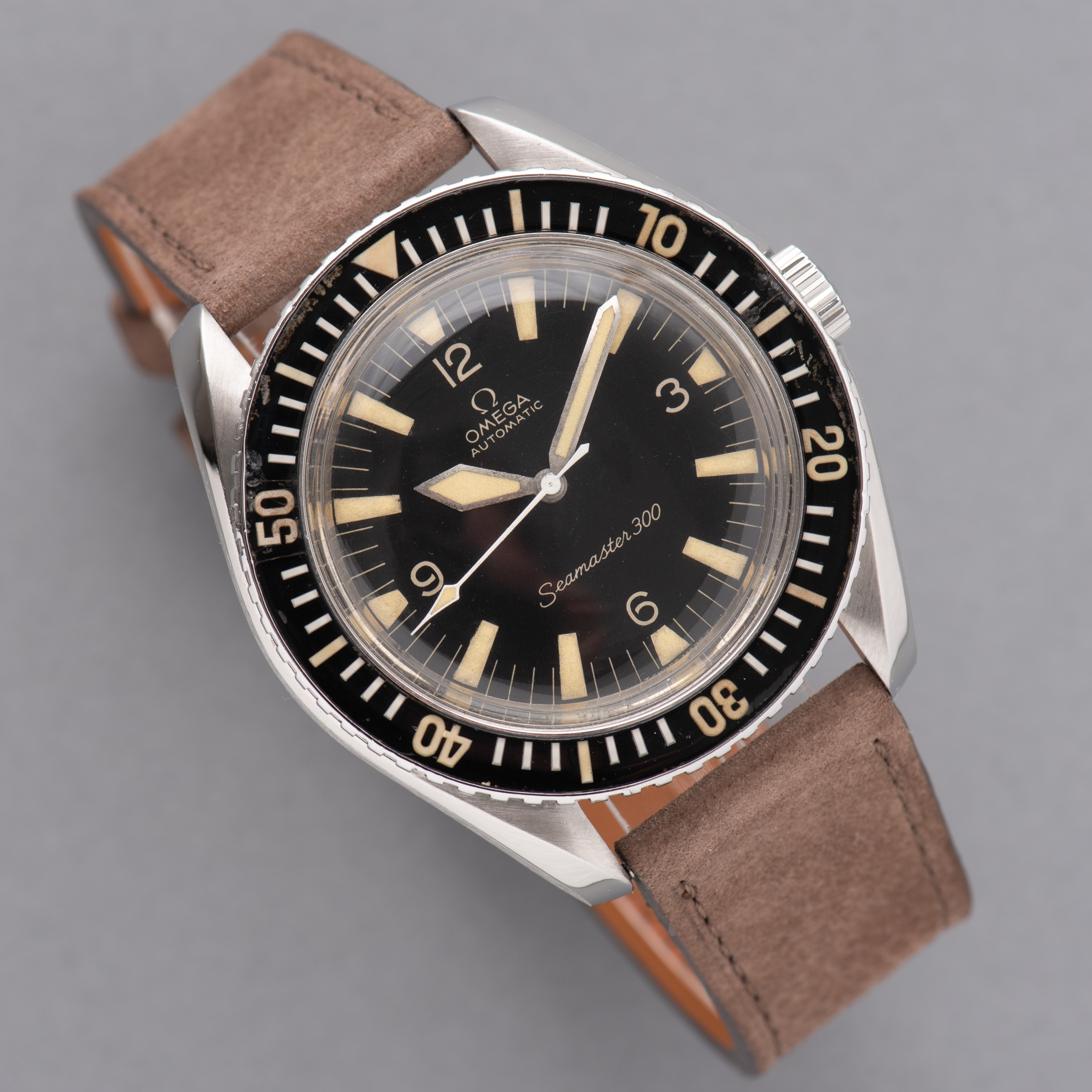 View of Omega Seamaster 300 Automatic HF Case Ref 165.024 from 1966