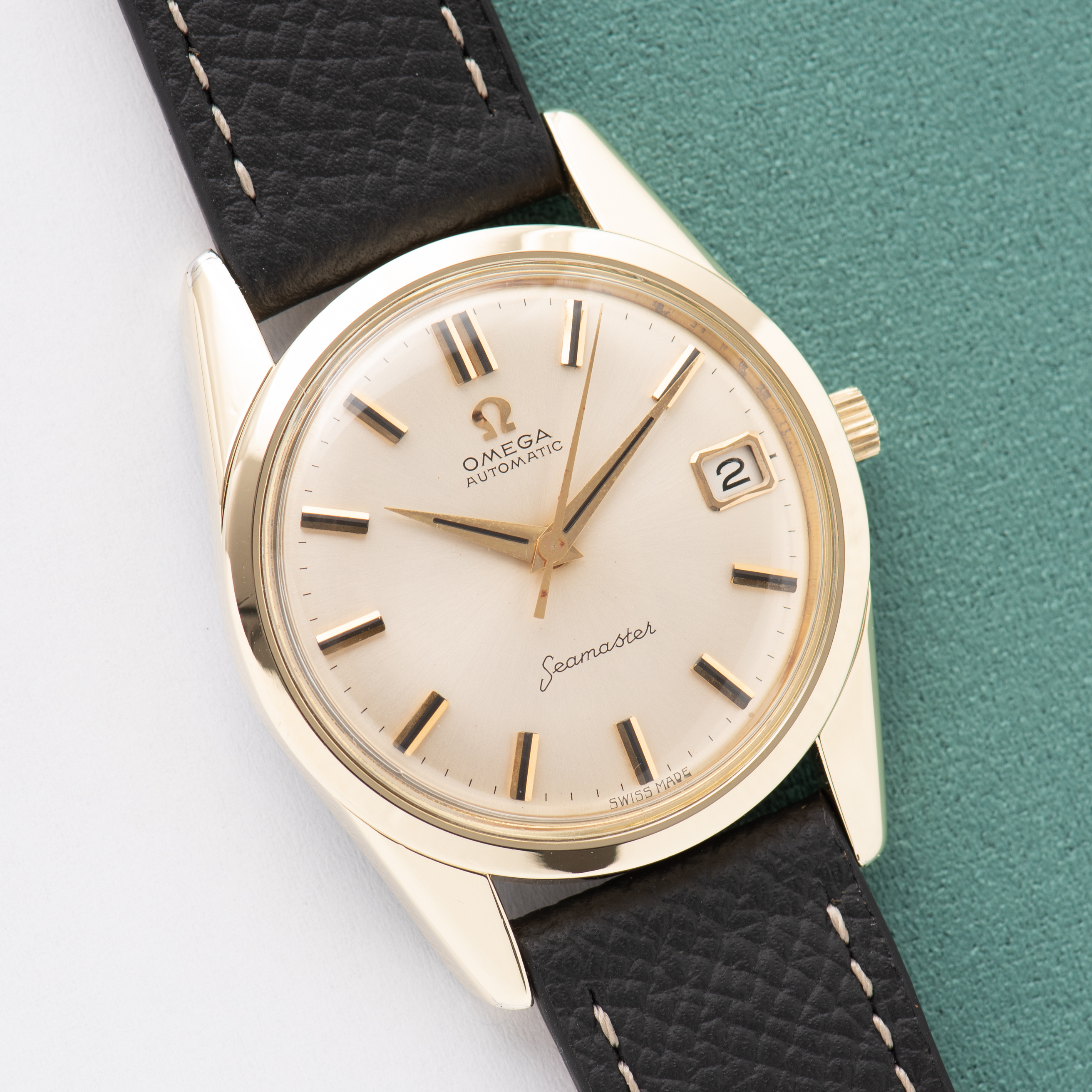 View of Omega Seamaster Automatic Silver/Creme Dial ref 14701.4 SC cal 562 from 1961