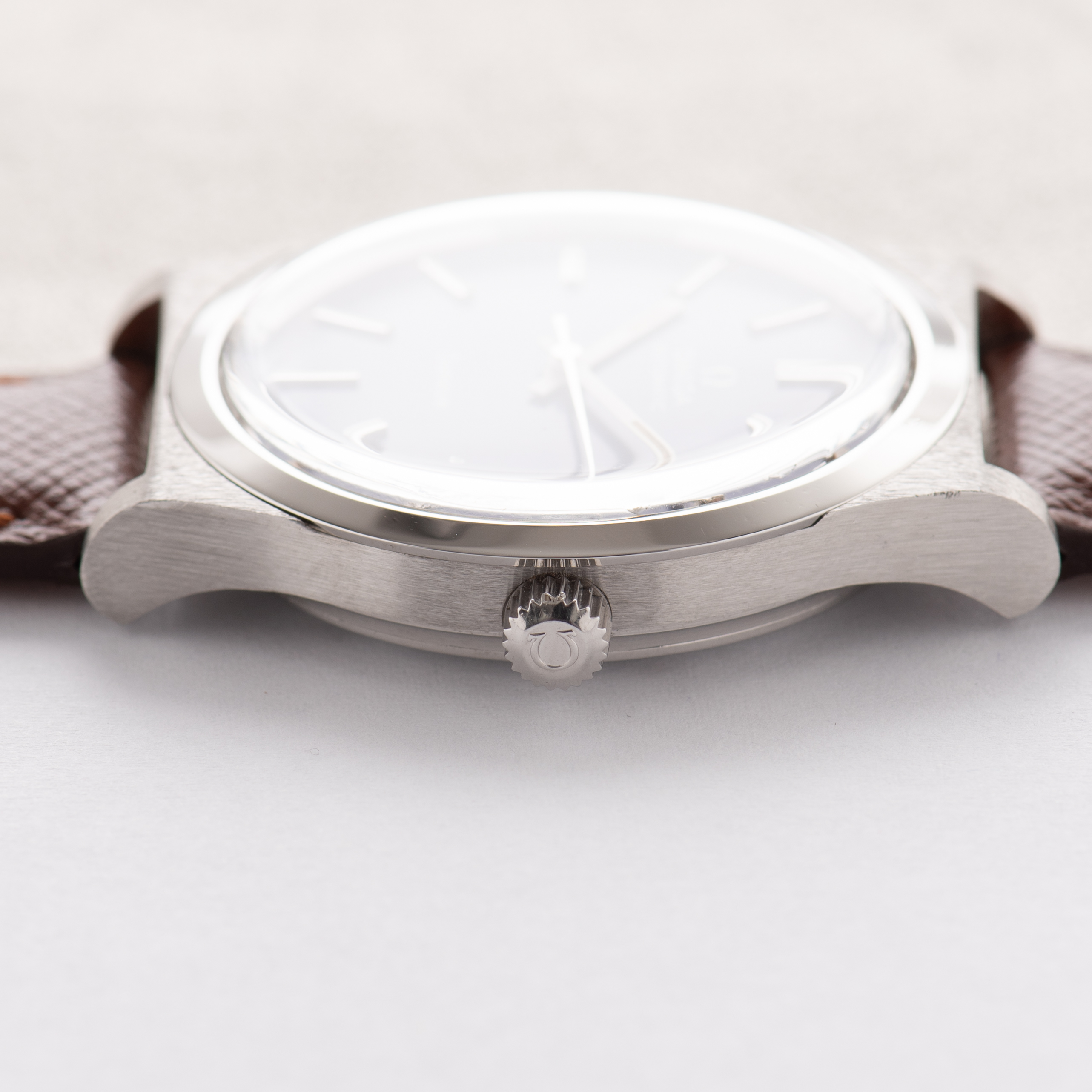 View of Omega Genève Automatic Date Blue Dial Ref 166.0169 from 1973
