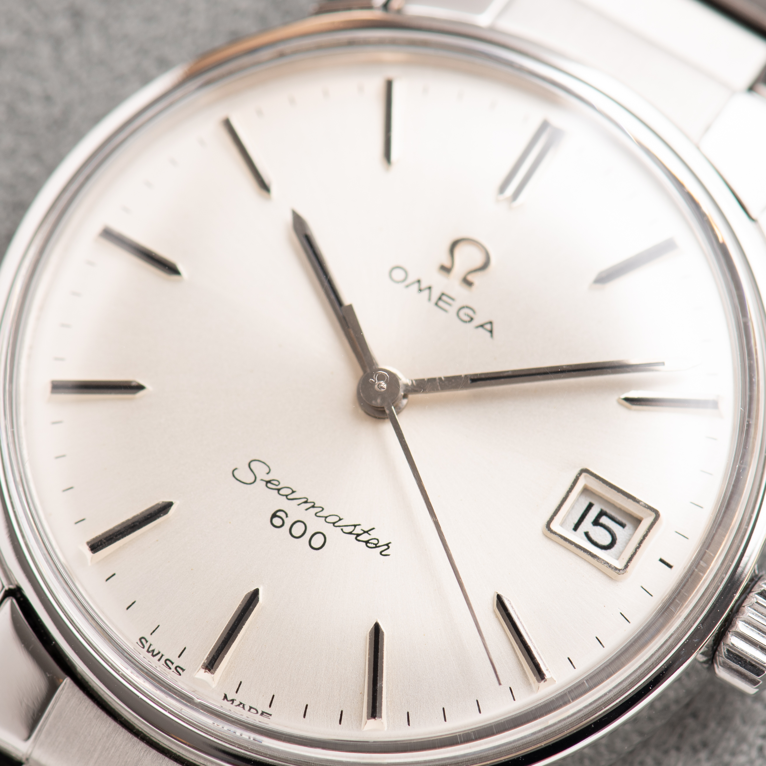 View of Omega Seamaster 600 Date Steel Full Original Date Ref 136.011 from 1966
