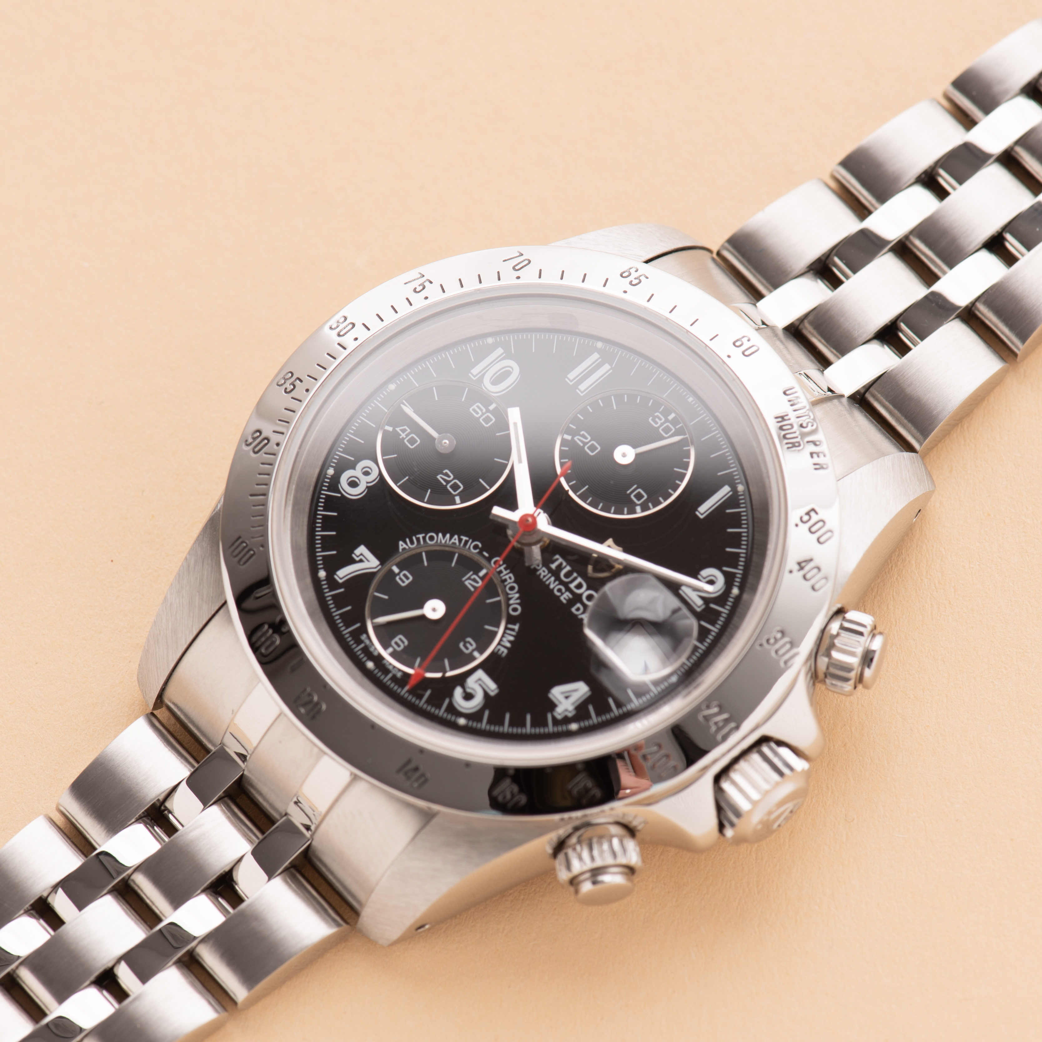 Vue de Tudor Prince Date Chronograph réf 79280 from 2000 Full Set