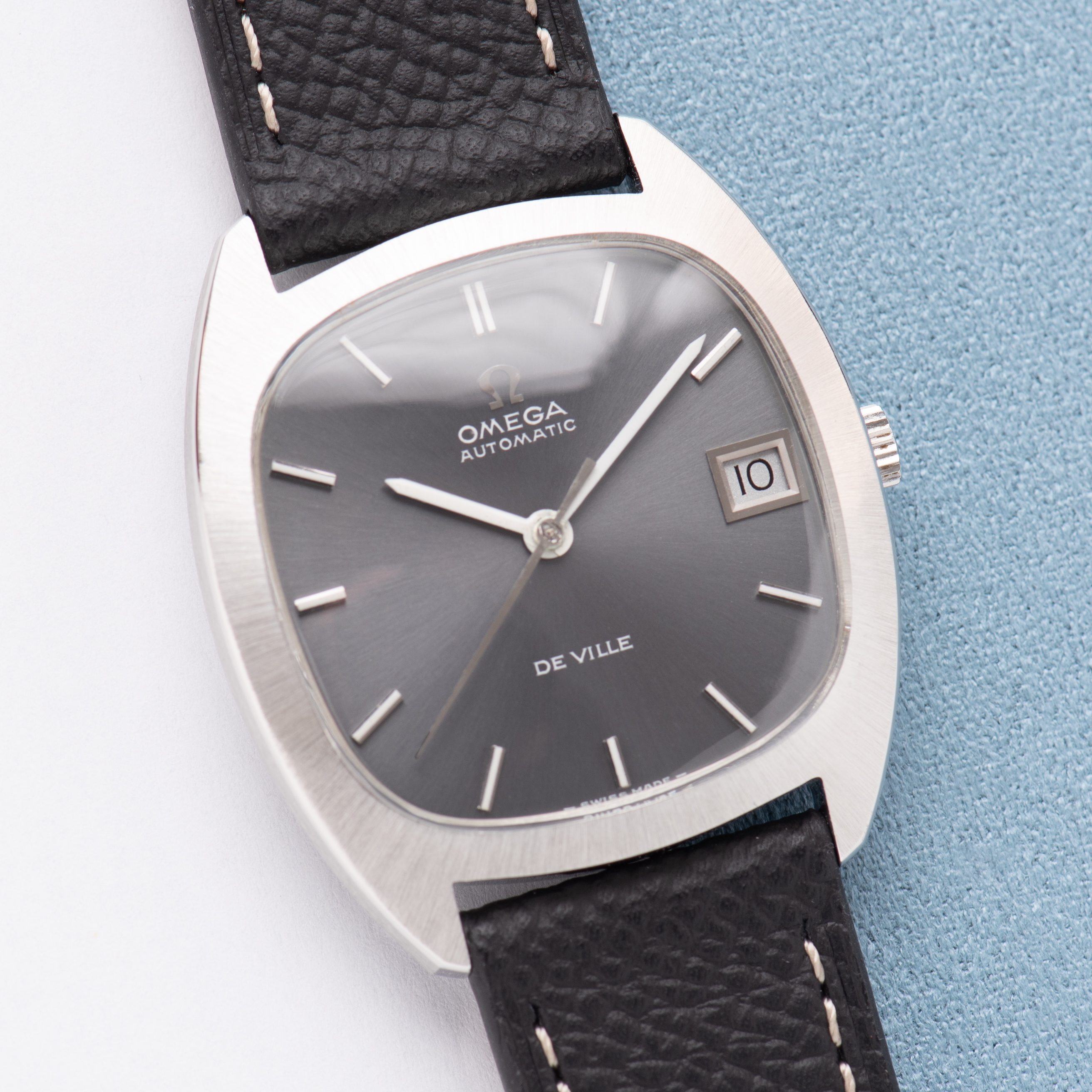 View of Omega De Ville Grey Dial Automatic Ref 162.045 from 1969