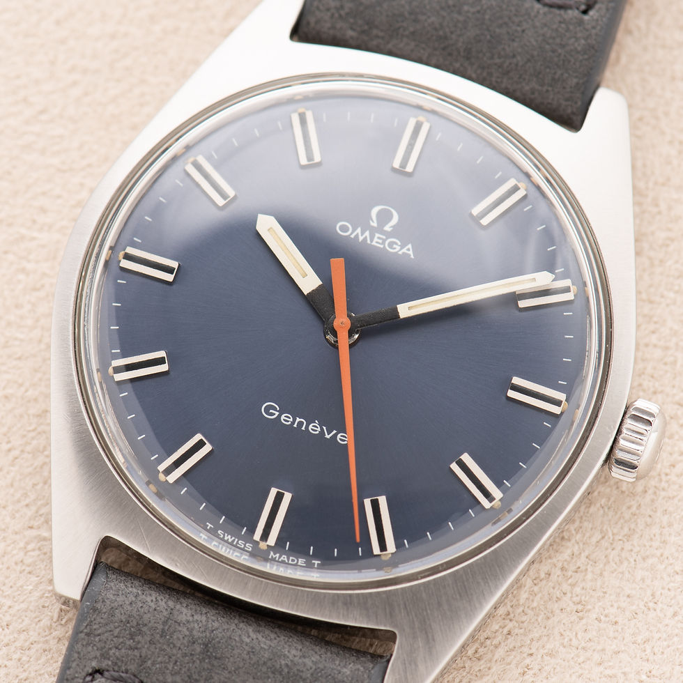 Thumbnail: Omega Genève Blue dial "Ultraman" Réf 135.041 cal 601 from 1969