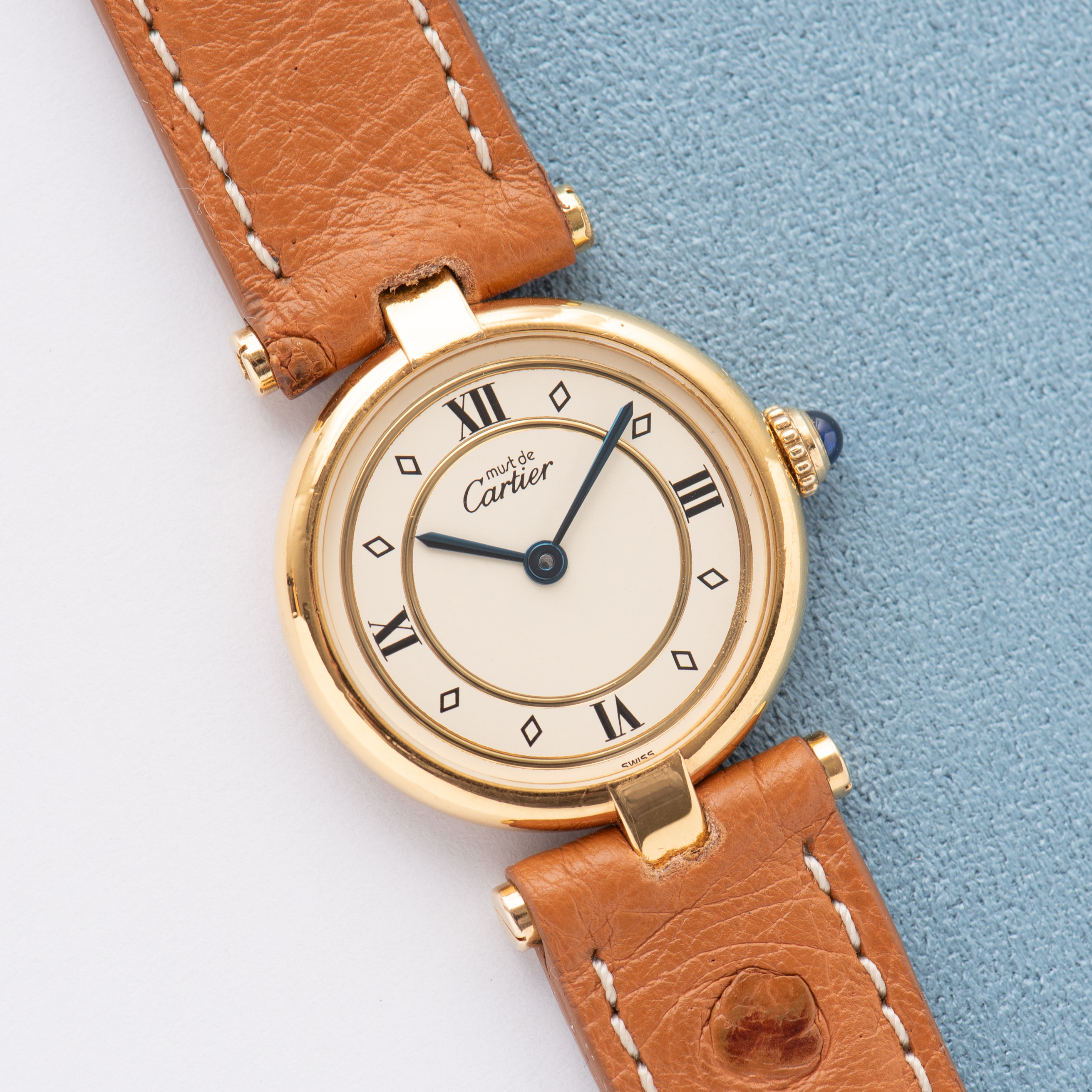 Vue de Cartier Must de Vendome White Arabic Dial Quartz réf 590004 Full Set from 1991