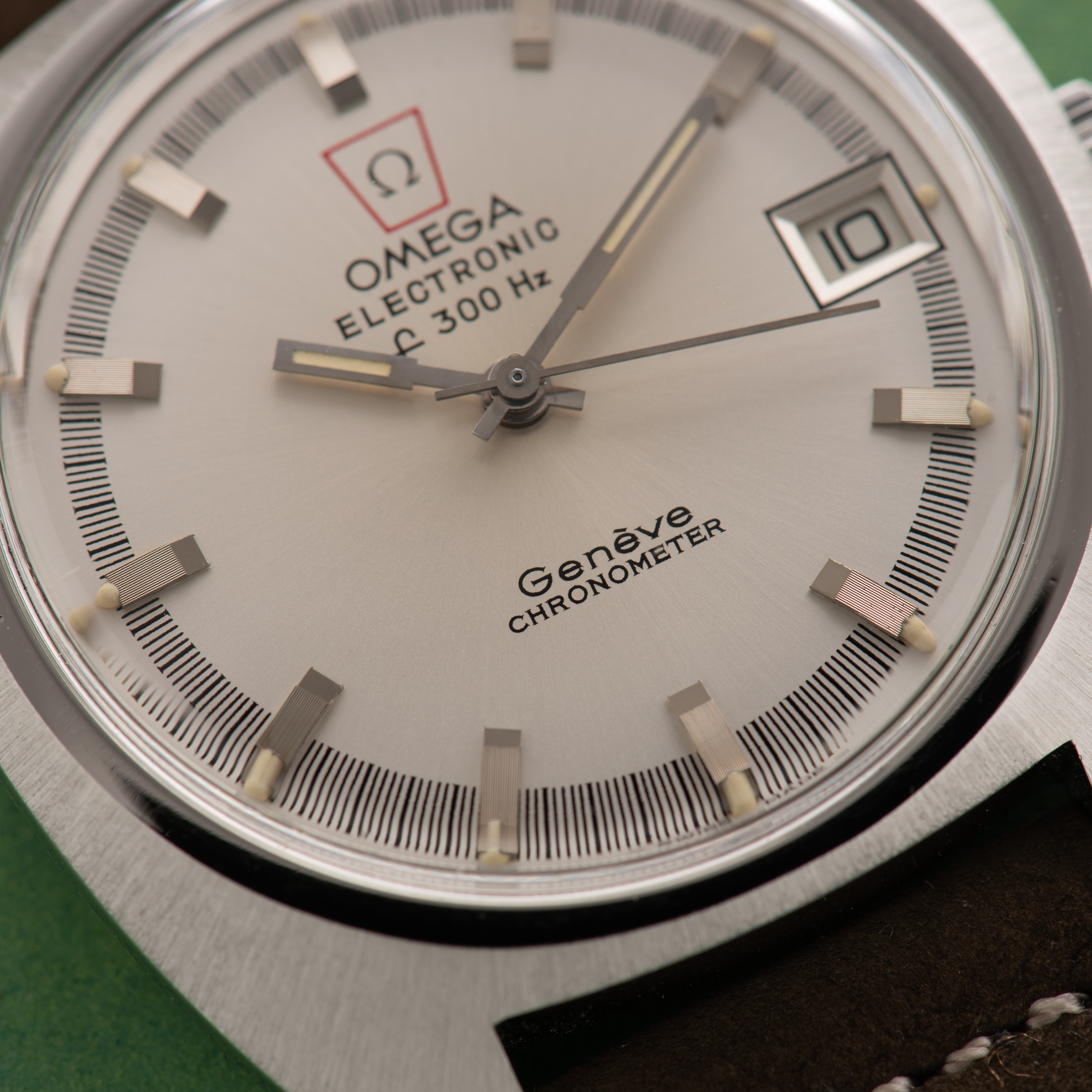 View of Omega Electronic F300 Hz Genève Chronometer Ref 198.030 from 1972