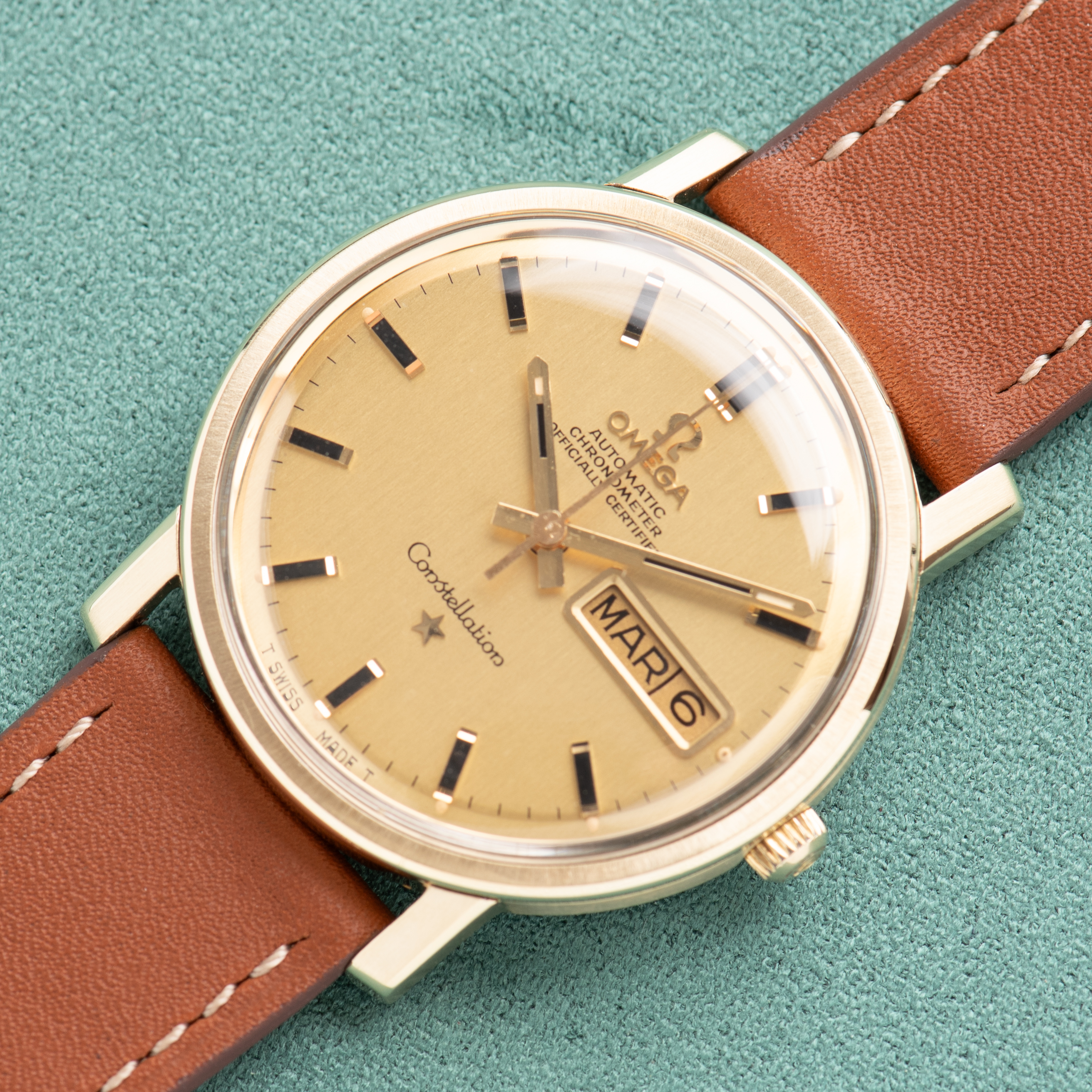 Zicht op Omega Constellation Automatic Chronometer Day-Date – Réf. 168.016 – 1969