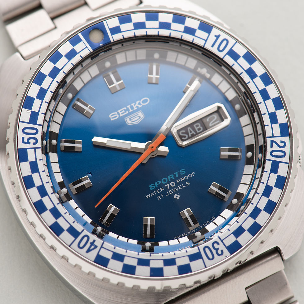 Thumbnail: Seiko 5 Sports water 70 proof 21 Jewels réf 6119-7173