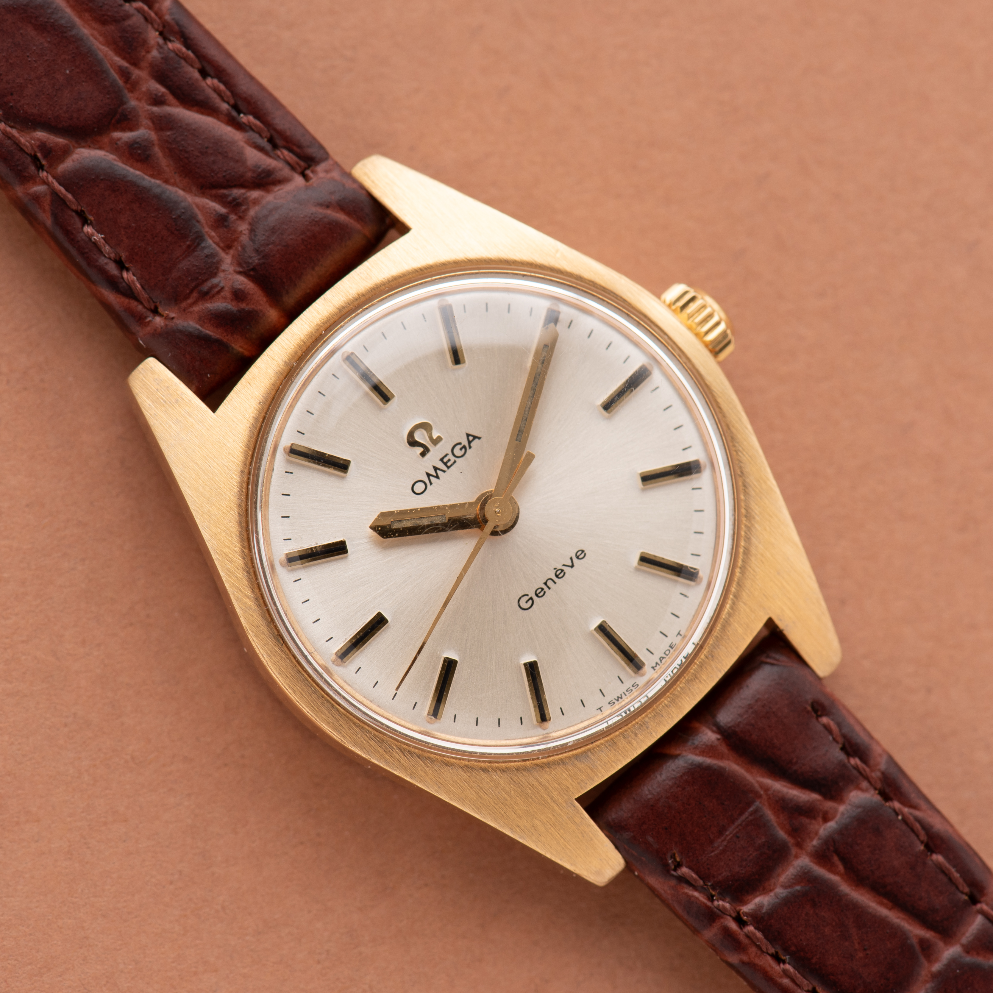 Zicht op Omega Geneve ref 535.014 cal 630 uit 1969 met doos
