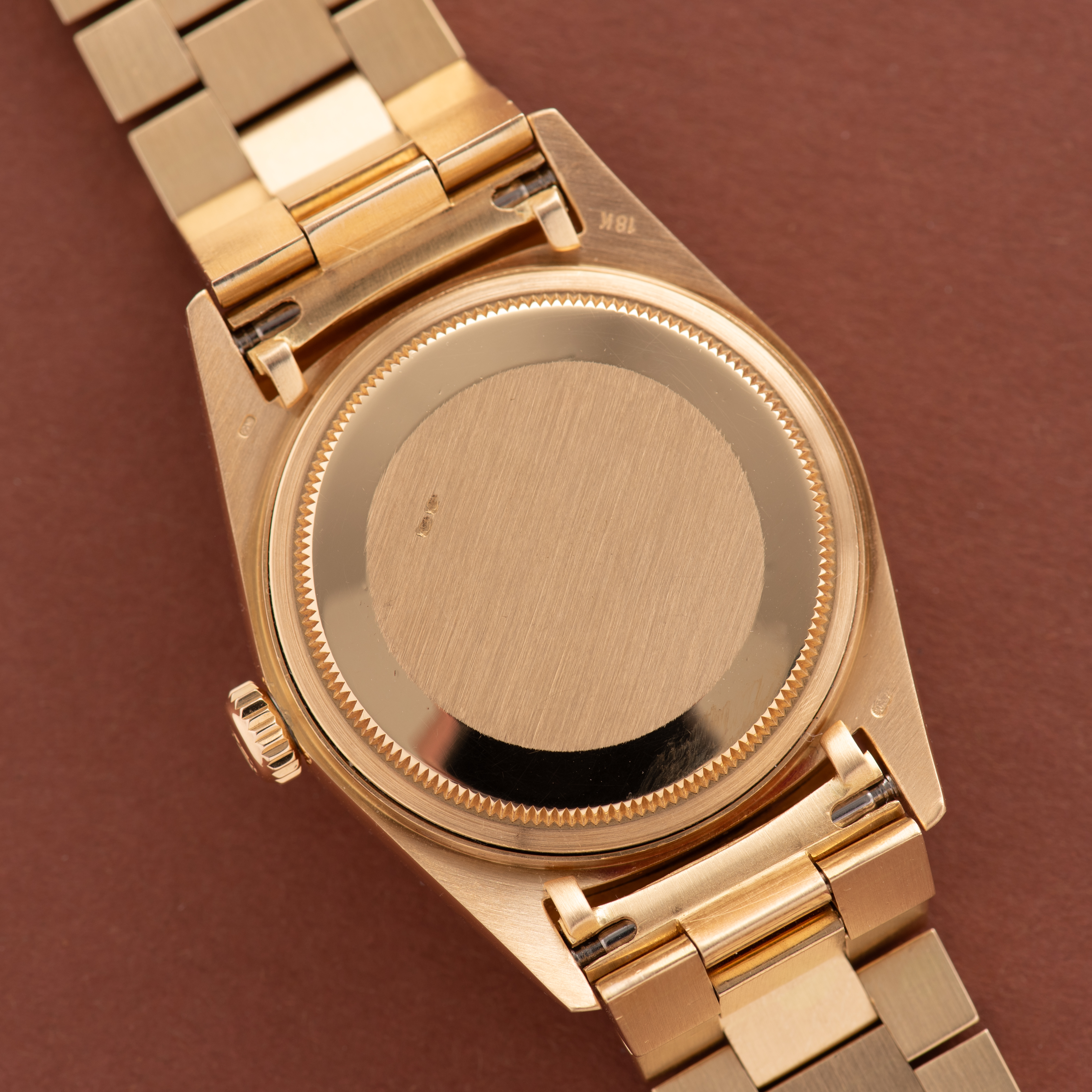 Vue de Rolex Oyster Perpetual Datejust tapisserie black dial Réf 16018 from 1986