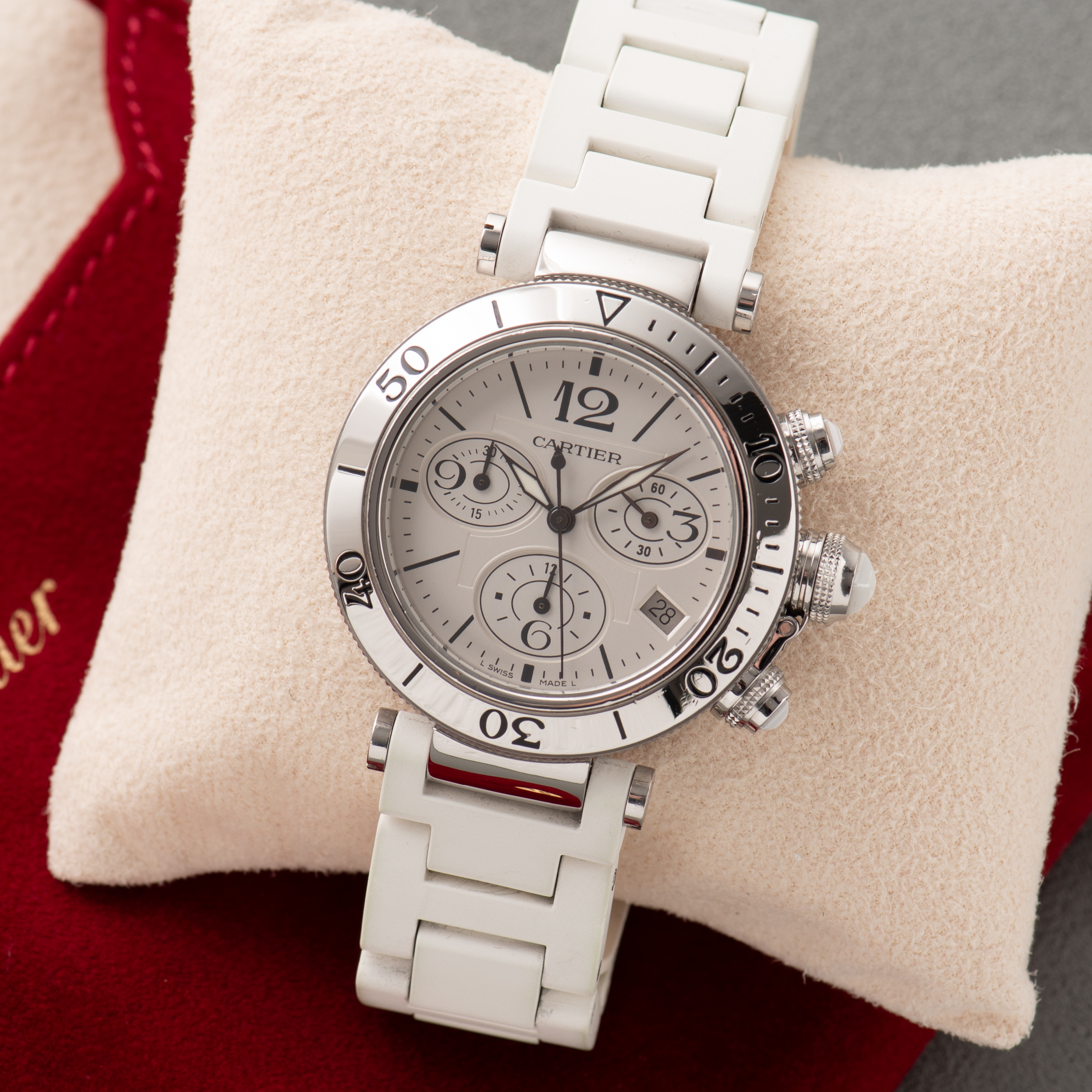 Vue de Cartier Pasha Seatimer Chronograph Réf 3129