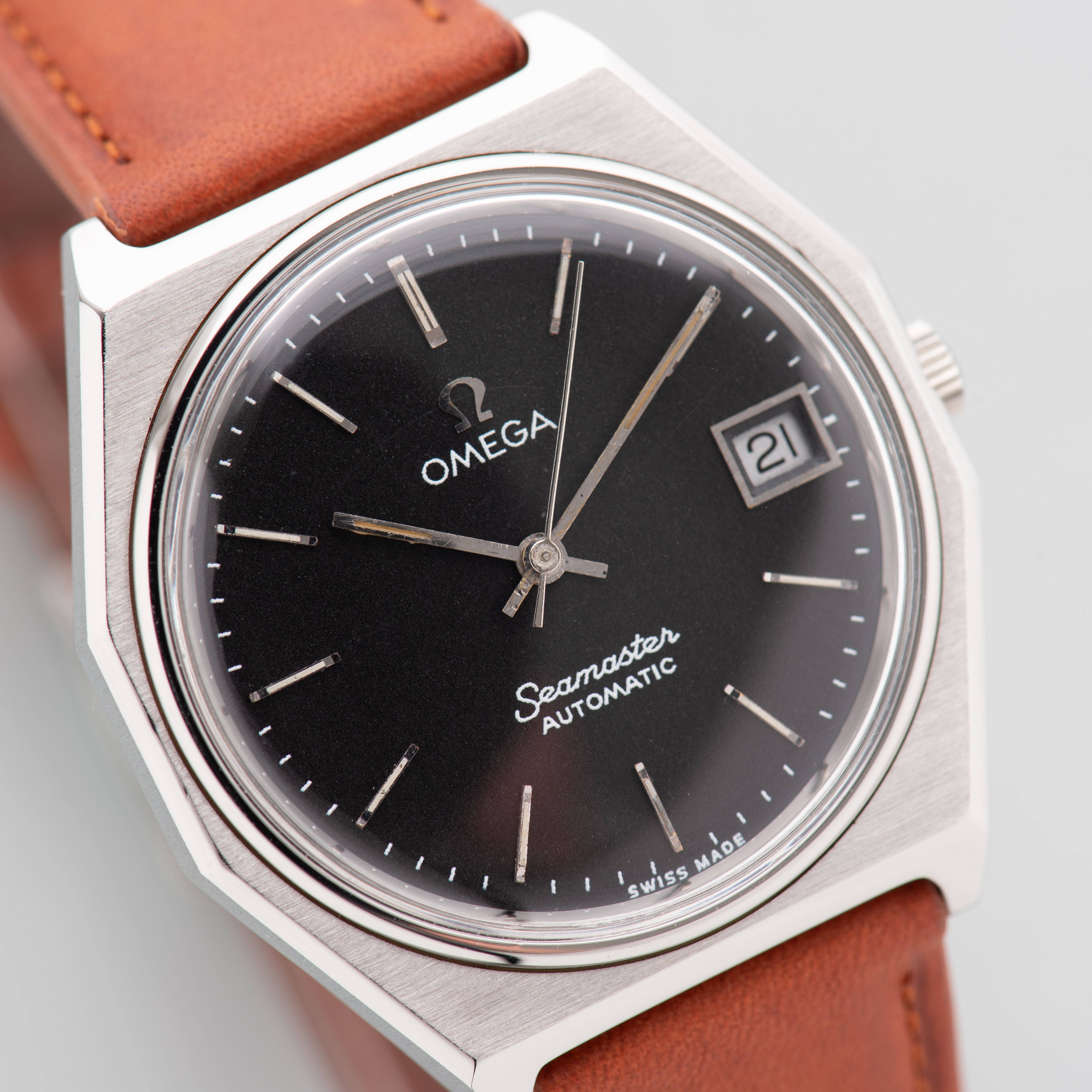 View of Omega Seamaster Automatic ref 166.0257 from 1974