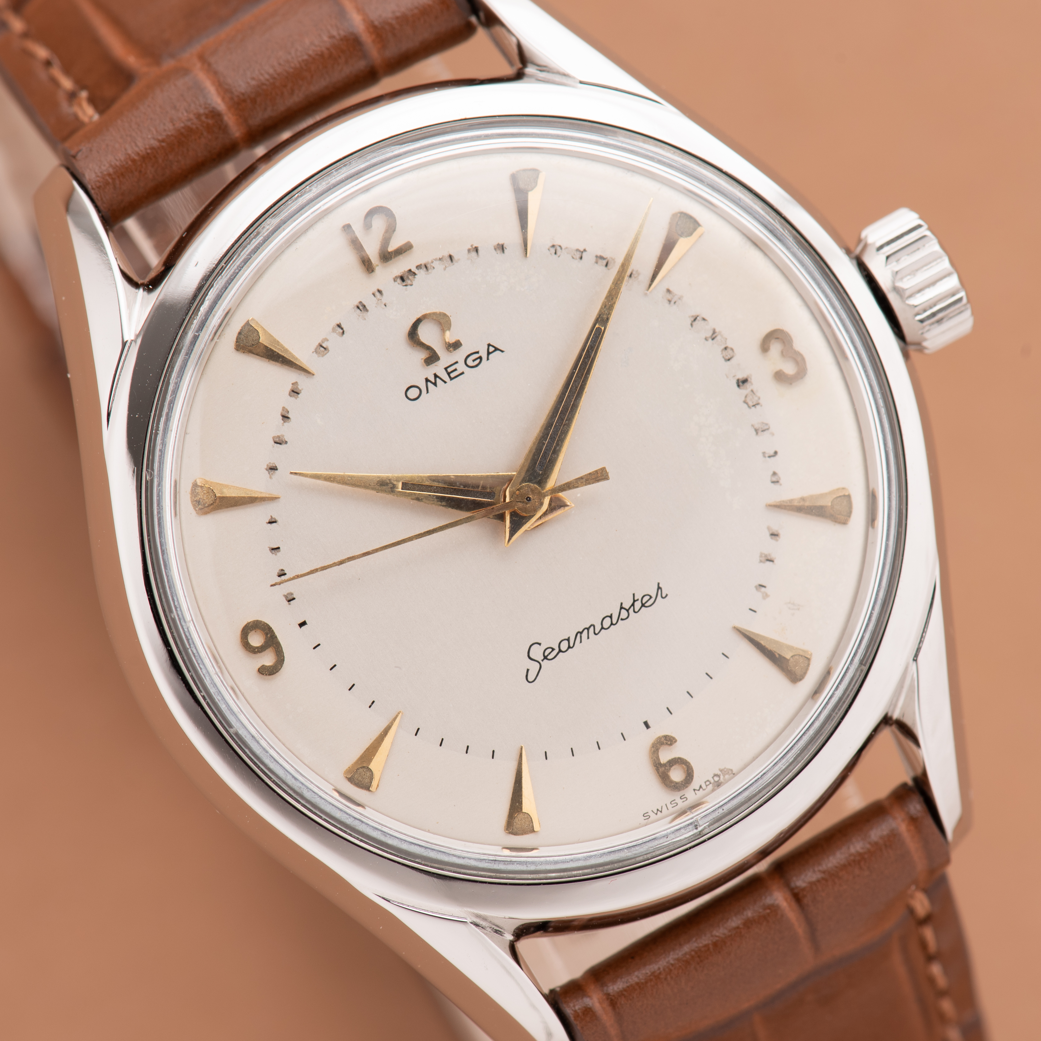 Zicht op Omega Seamaster réf 2792-5 SC cal 283 from 1954