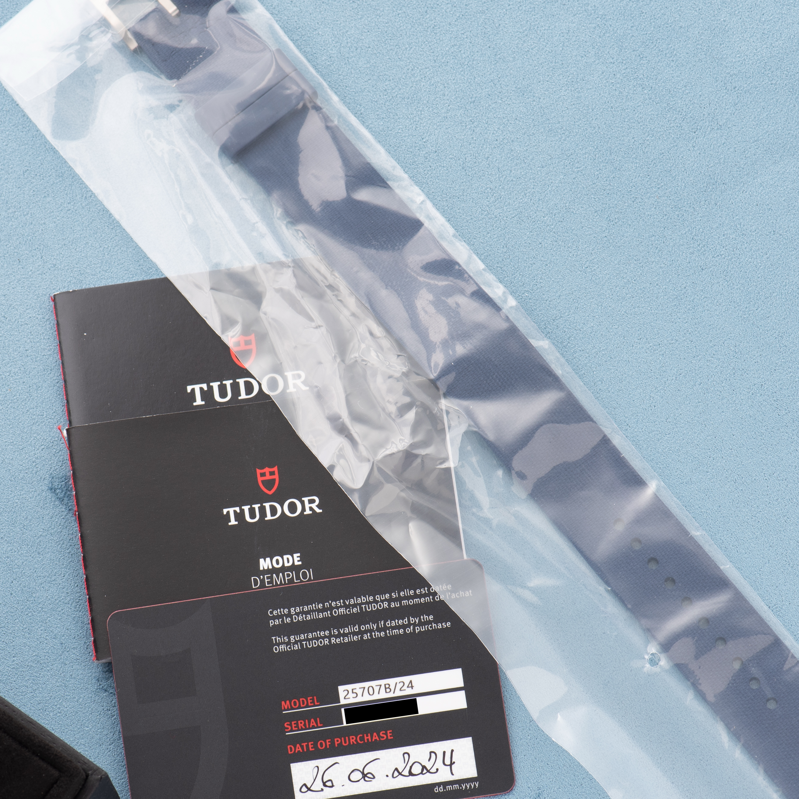 View of Tudor FDX Marine National ref 25707B/24 Full set from 2024