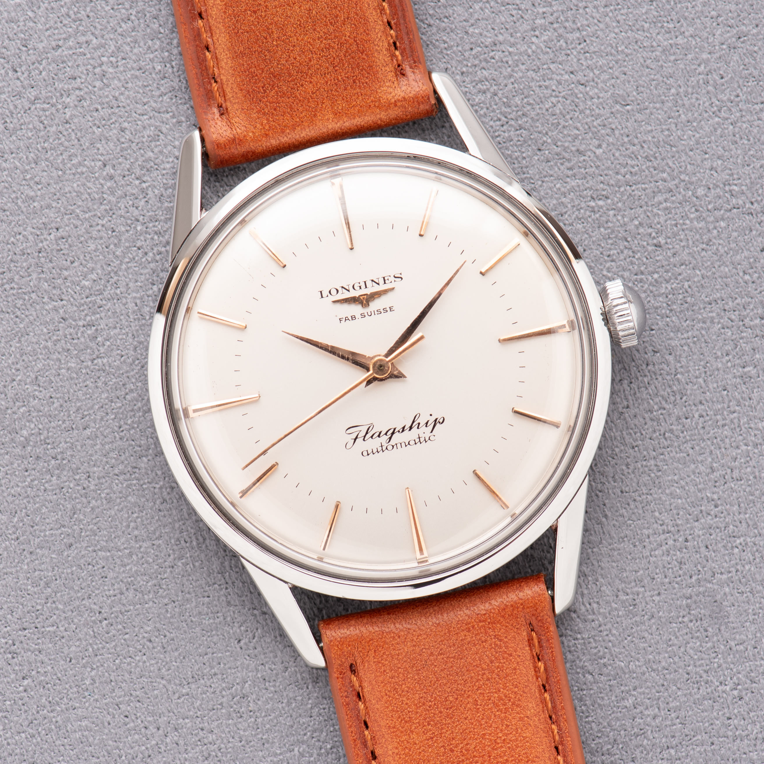Zicht op Longines Flagship Automatic Steel – Caliber 380 – Ref. 1104 – Circa 1970-1980