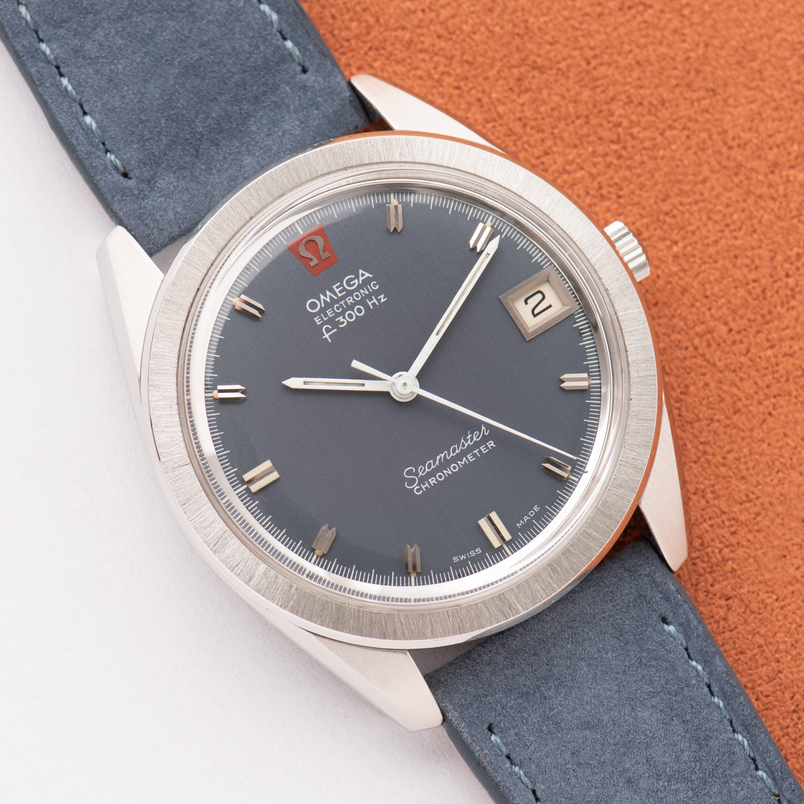Vue de Omega Electronic Seamaster Chronometer F300 from 1970 Réf 198.001