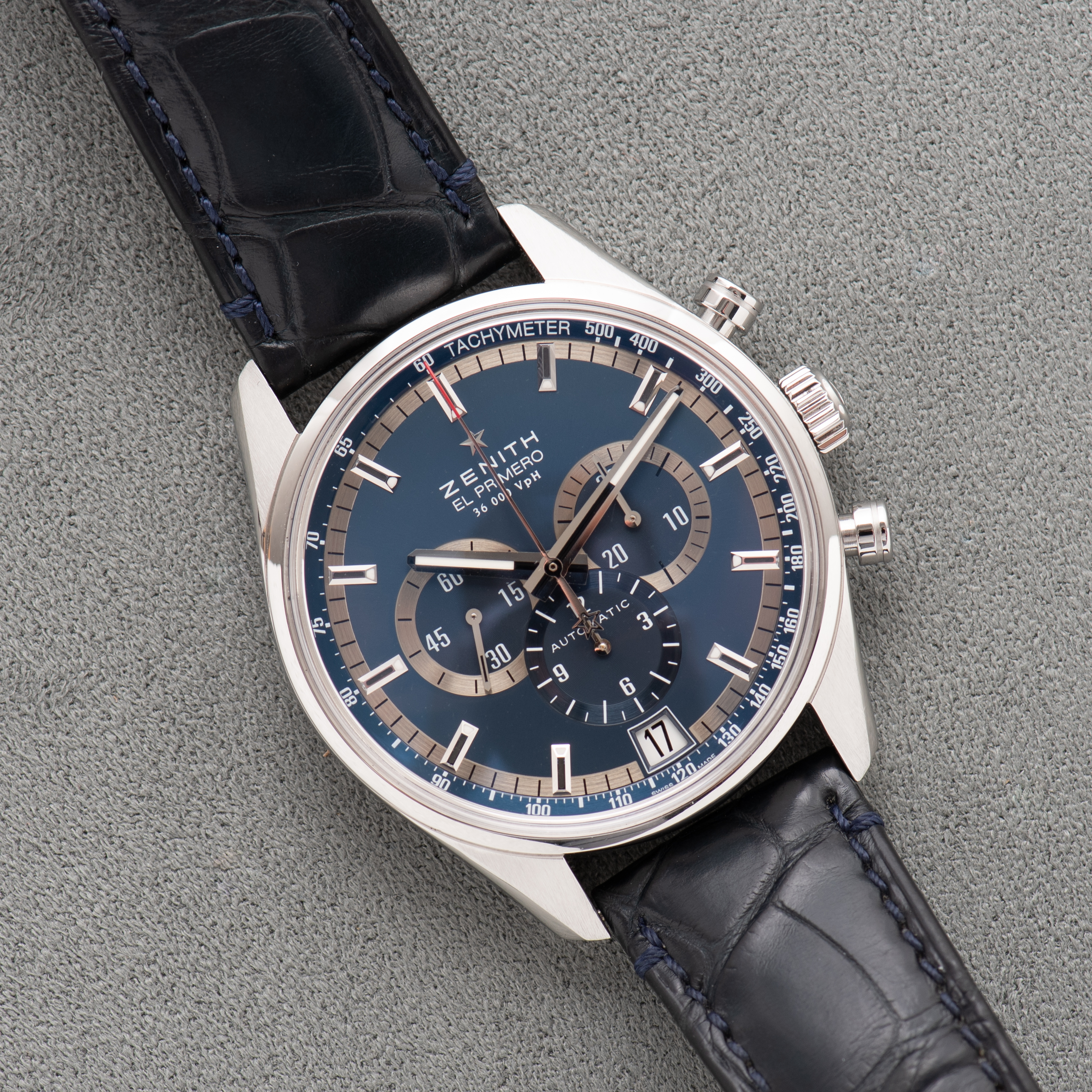 Zicht op Zenith El Primero 36'000 VpH Edition Limited "Charles Vermot" 690/1975 vanaf 2014