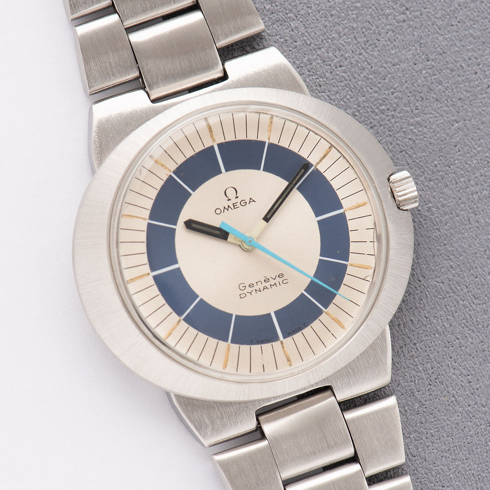 Thumbnail: Omega Genève Dynamic Mécanique Blue Dial from 1969 Réf 166.039