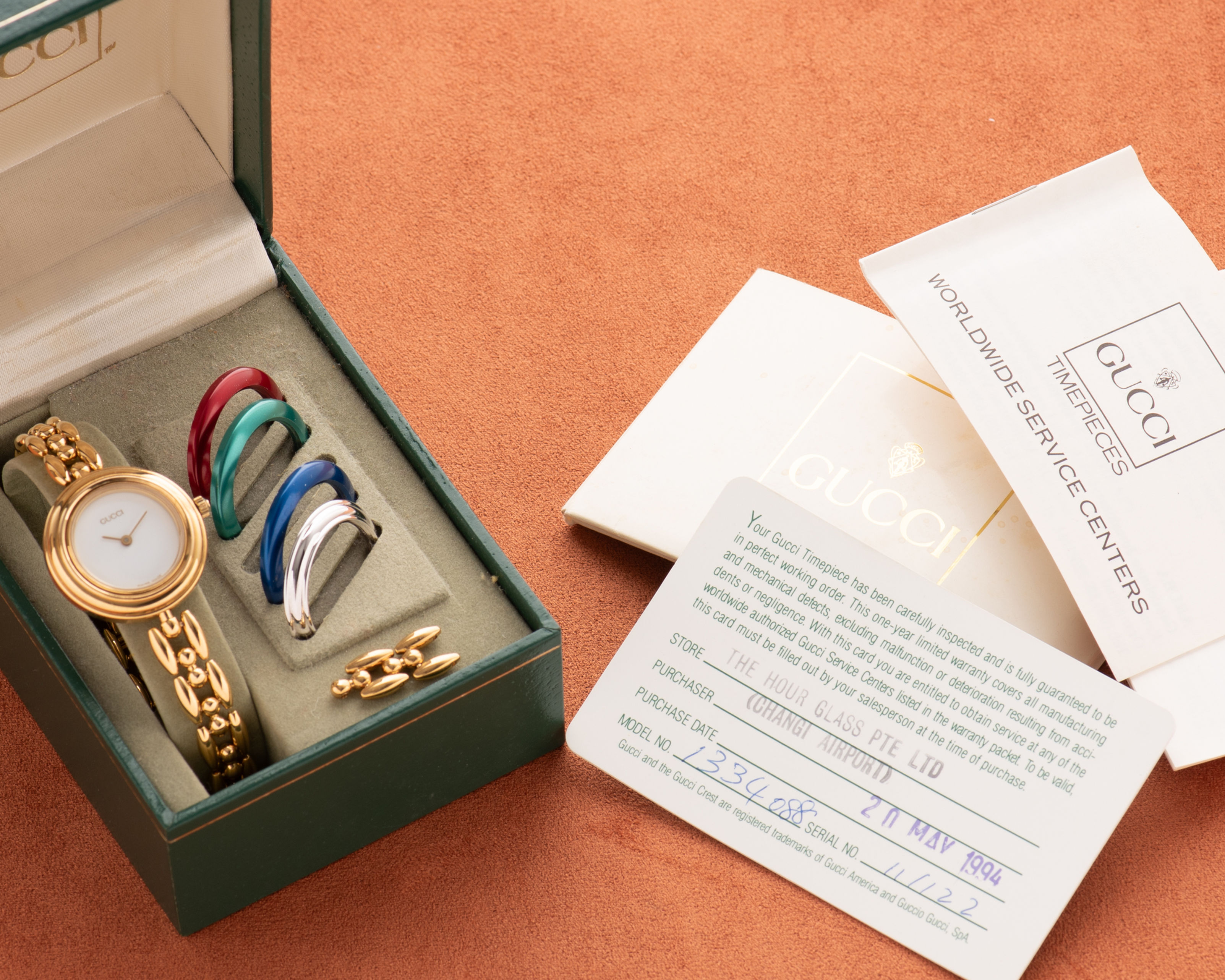 Gucci Change Bezel 5 Colors Réf 11/12.2 FULL SET 1994