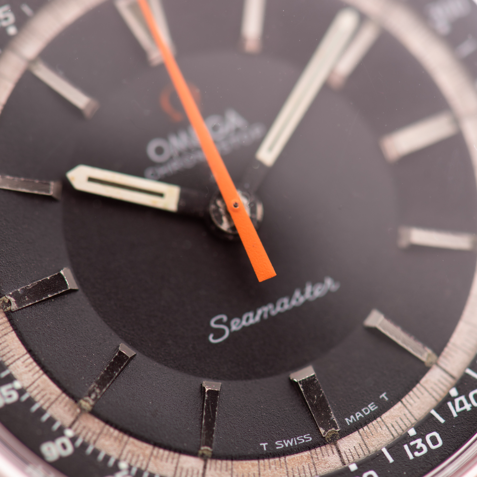 Zicht op Omega Chronostop Seamaster cal 865 réf 145.007 from 1968