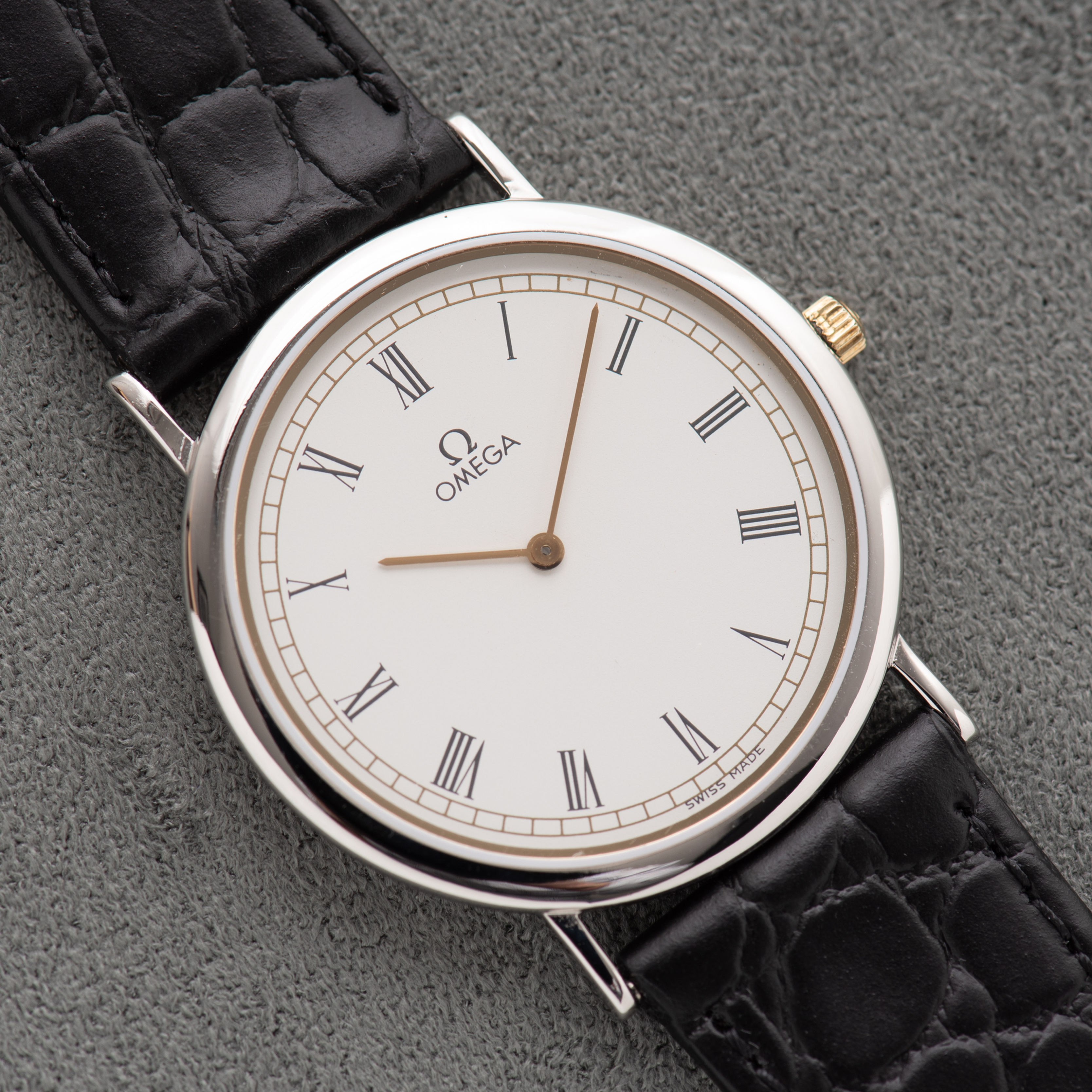 Omega Quartz White dial Chiffres Romains réf 195.0075 cal 1378