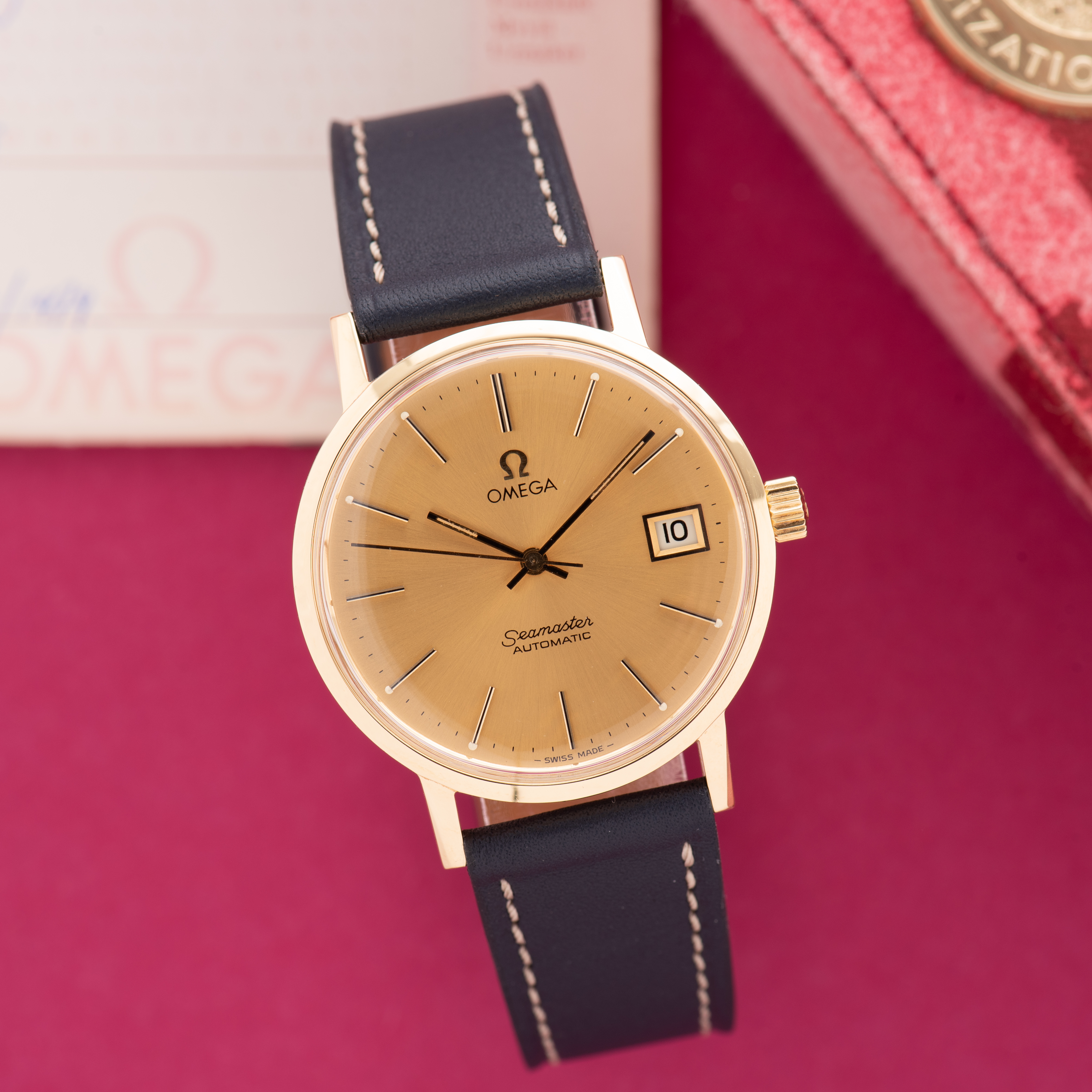 View of Omega Seamaster Automatic ref 166.0217 from 1979 Full Set