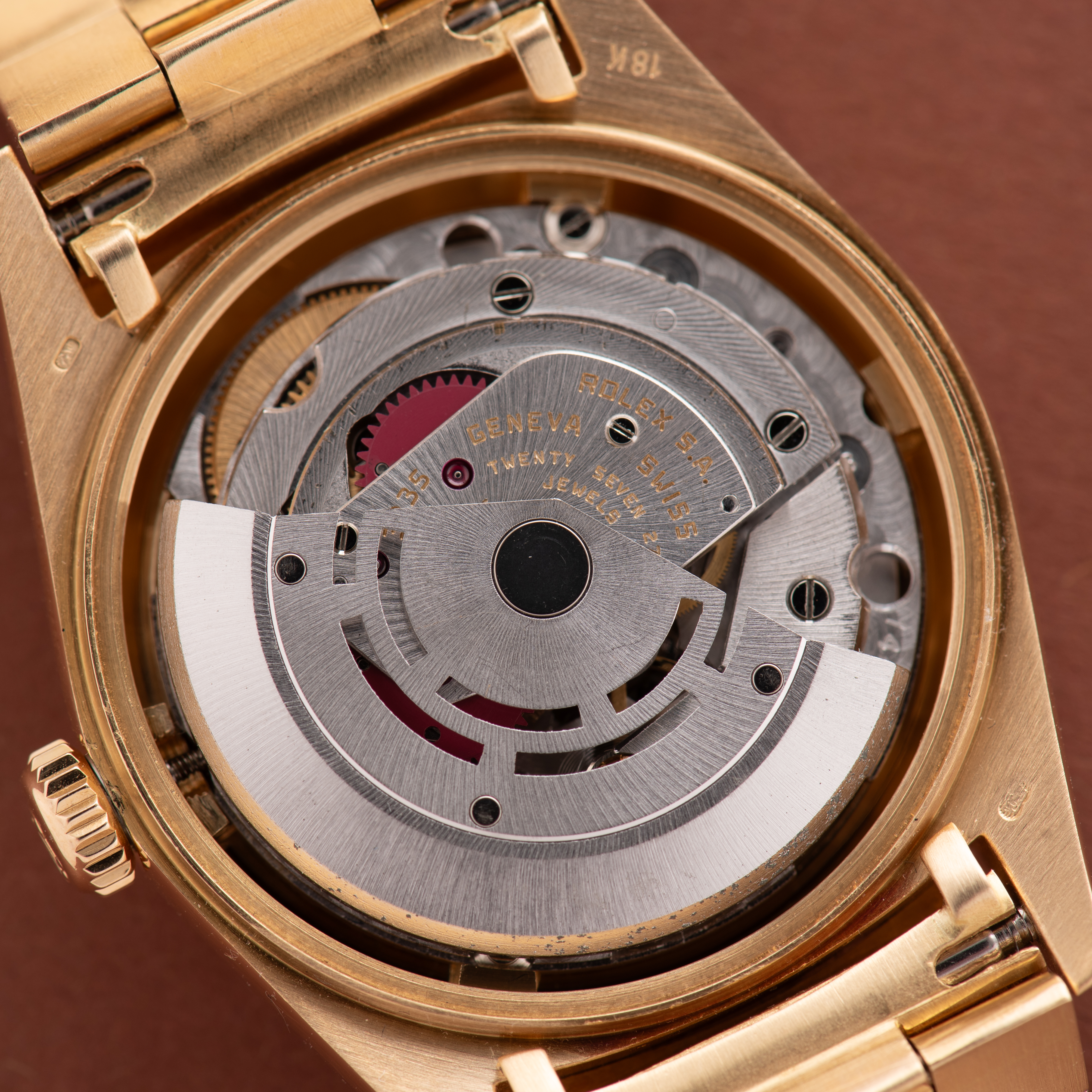 Vue de Rolex Oyster Perpetual Datejust tapisserie black dial Réf 16018 from 1986