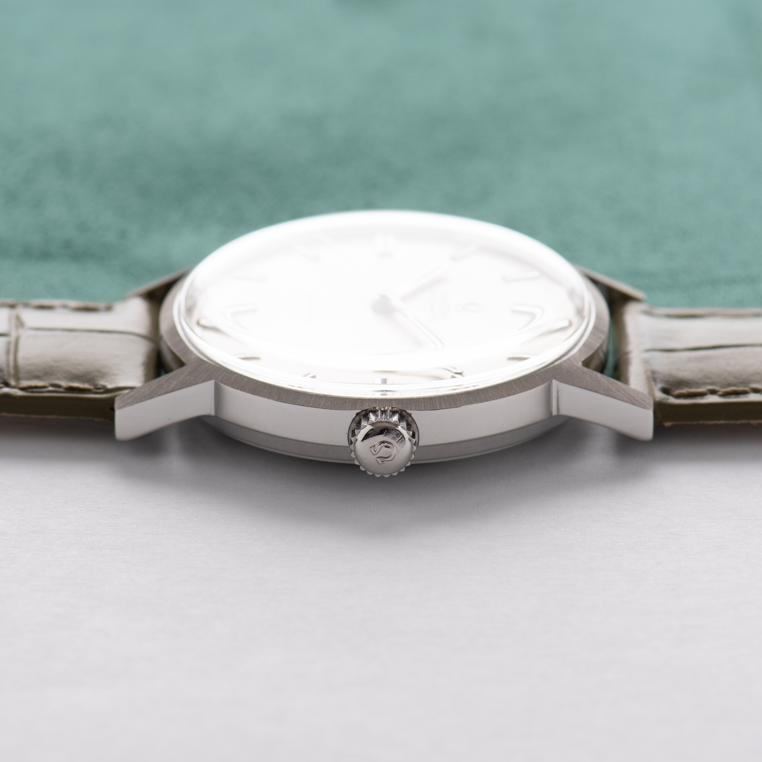 View of Omega Automatic Genève Silver Dial Ref 165.070 from 1969