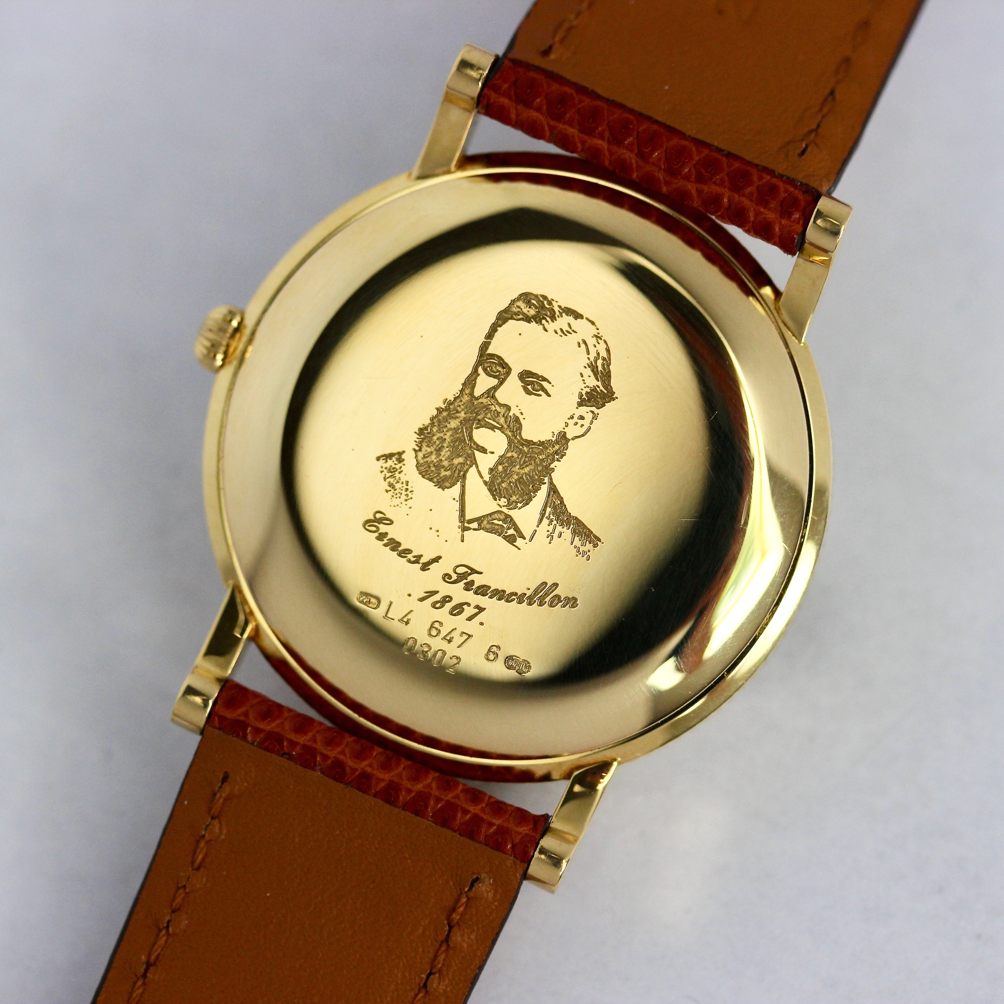 Zicht op Longines Automatic Réf L4.647.6 18k gold edition "Ernest Francillon 1867"