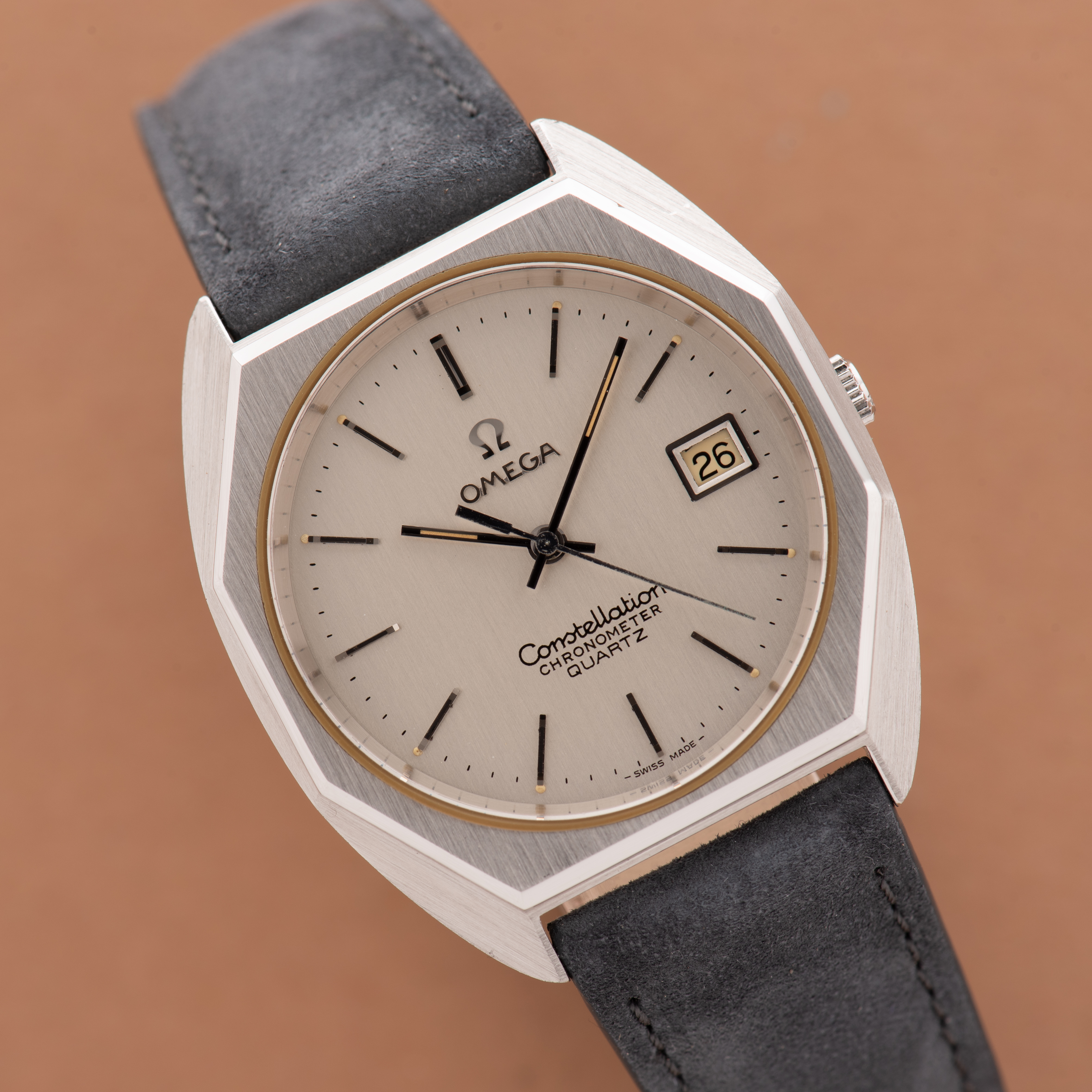 Zicht op Omega Constellation Chronometer Quartz vanaf 1977 Ref 198/114