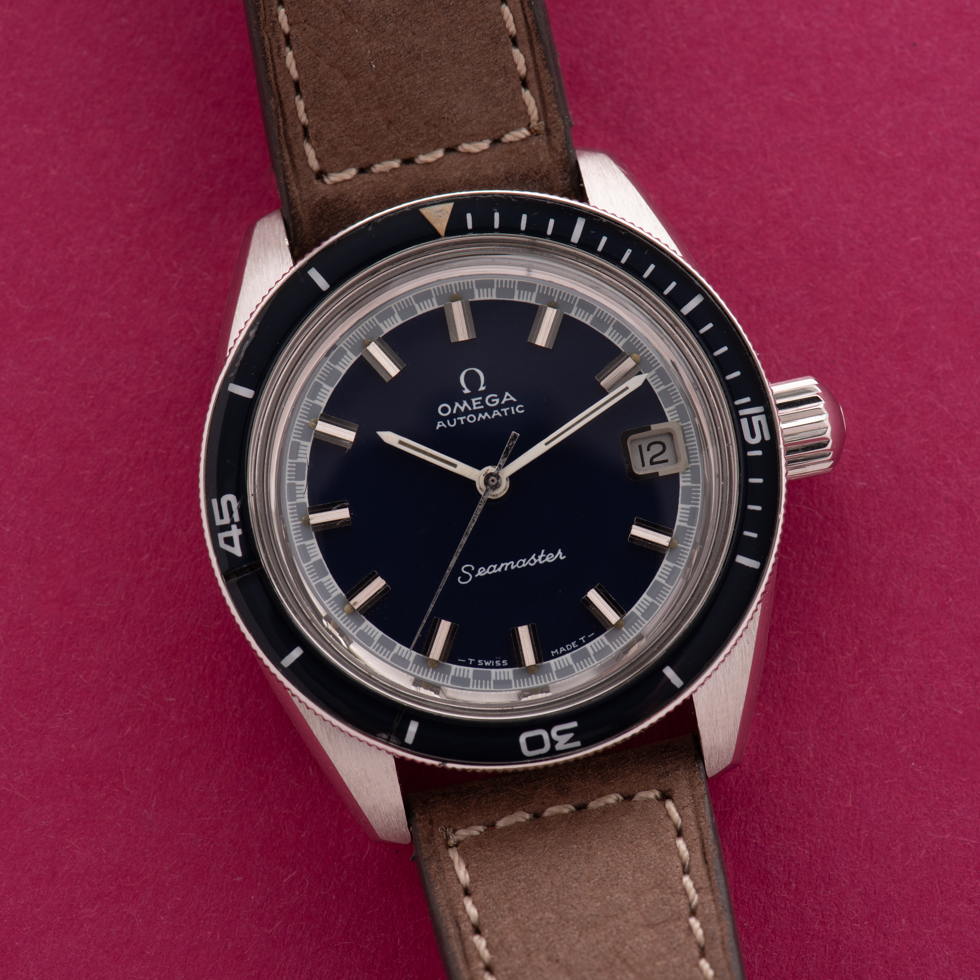 Zicht op Omega Automatic Seamaster 60 from 1969 Réf 166.062