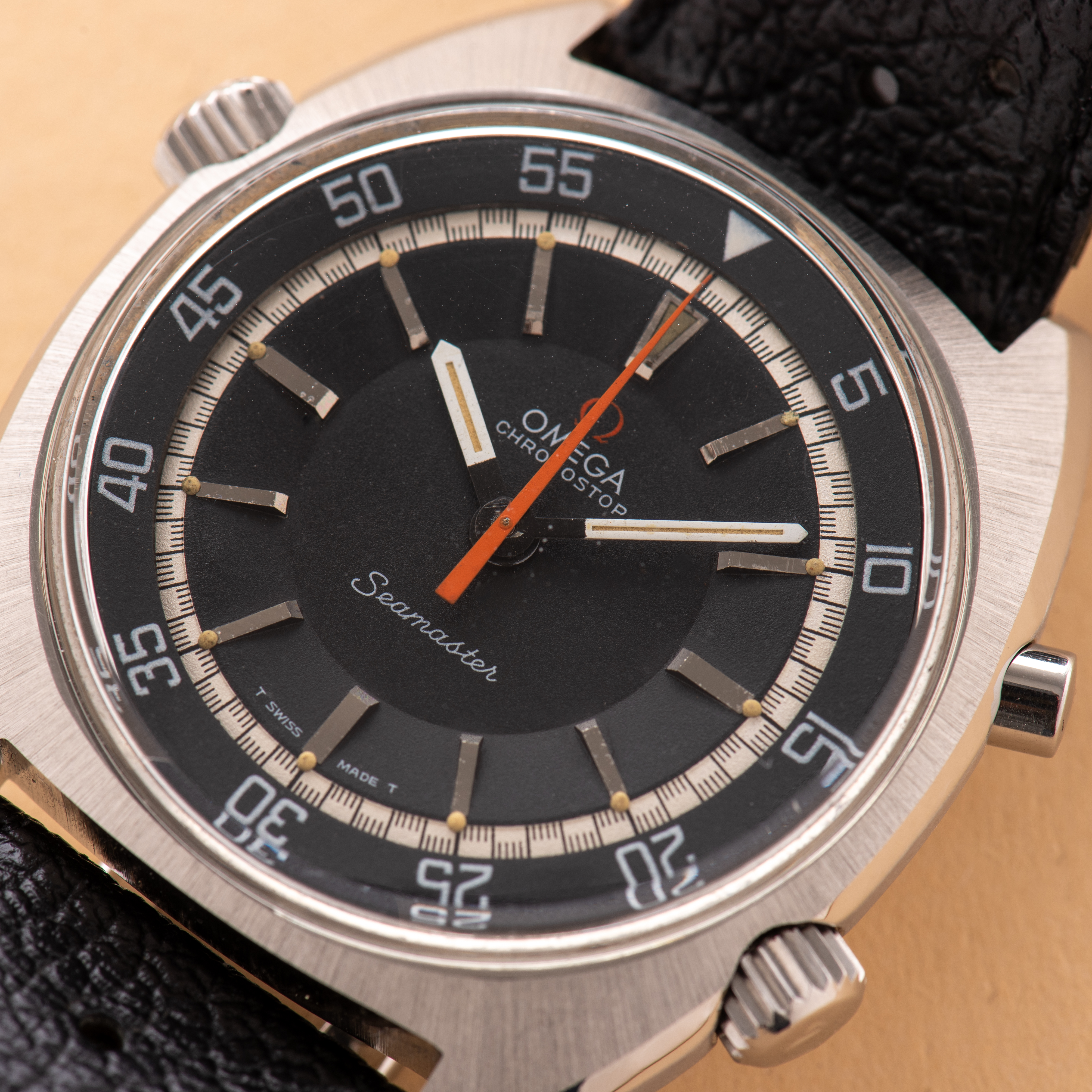 View of Omega Chronostop Seamaster cal 865 réf 145.008 from 1967