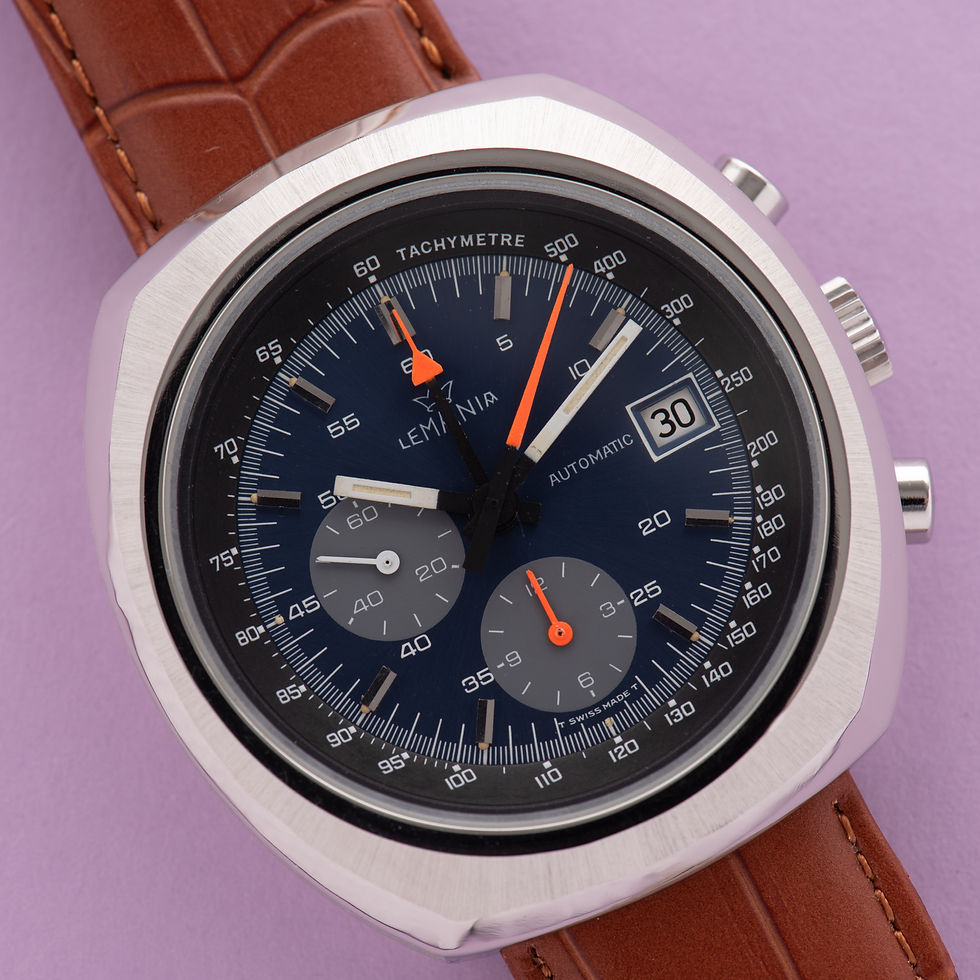 Thumbnail: Lemania Automatic chronographe Lemania 1341 from 1972