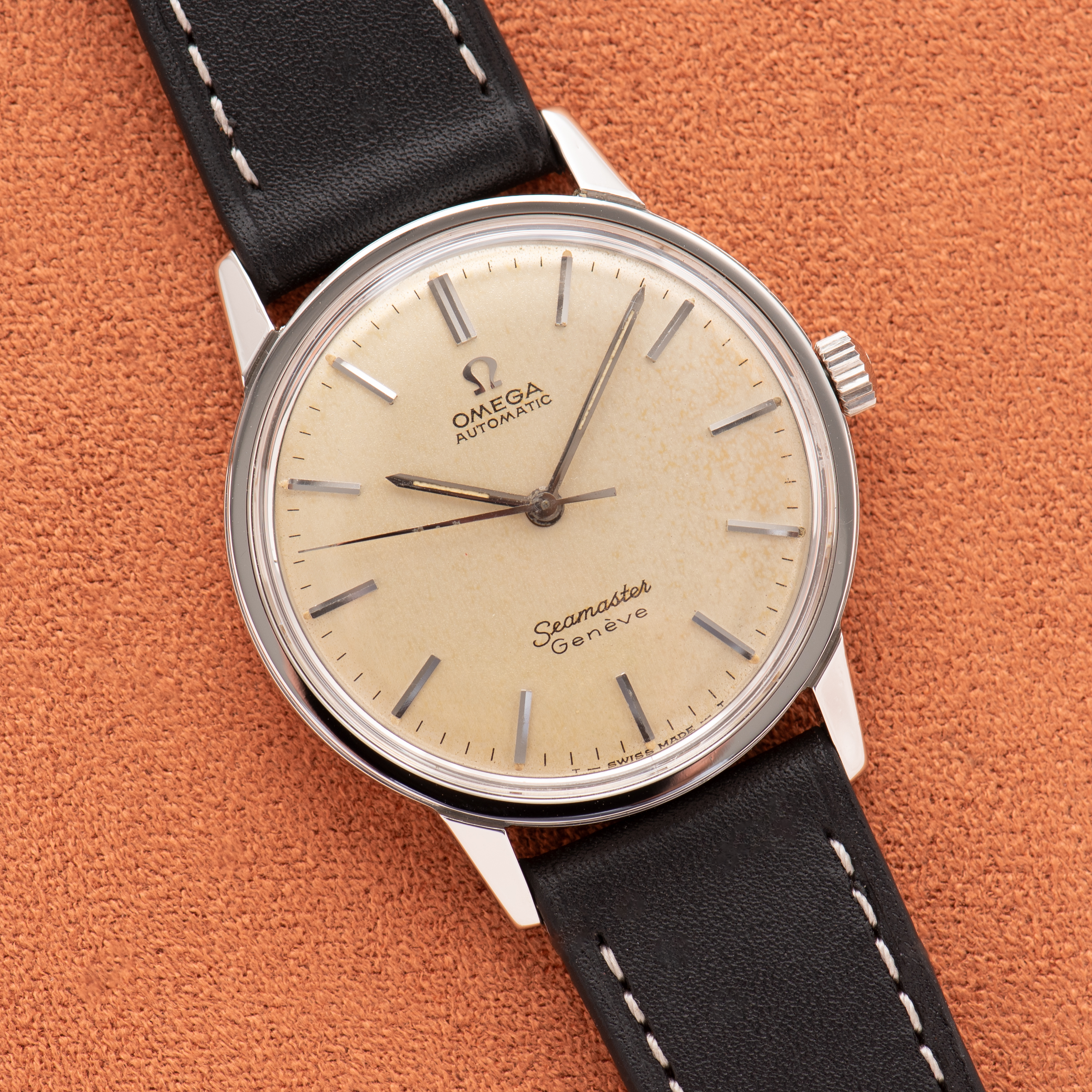 Vue de Omega Automatic Seamaster Genève réf 165.002 cal 552 "double signature"