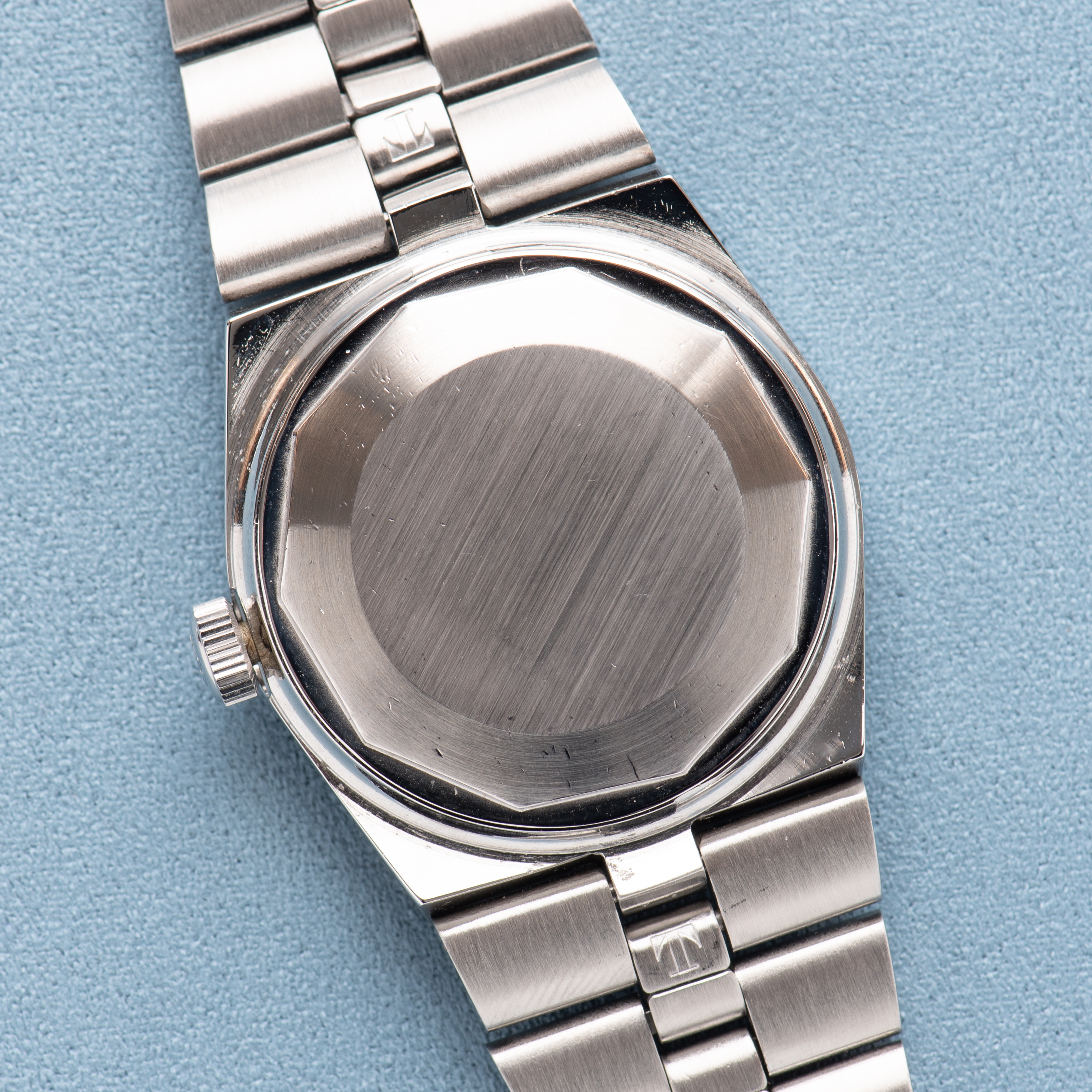 View of Tissot Automatic PR516 GL Blue dial Ref 44672-5X